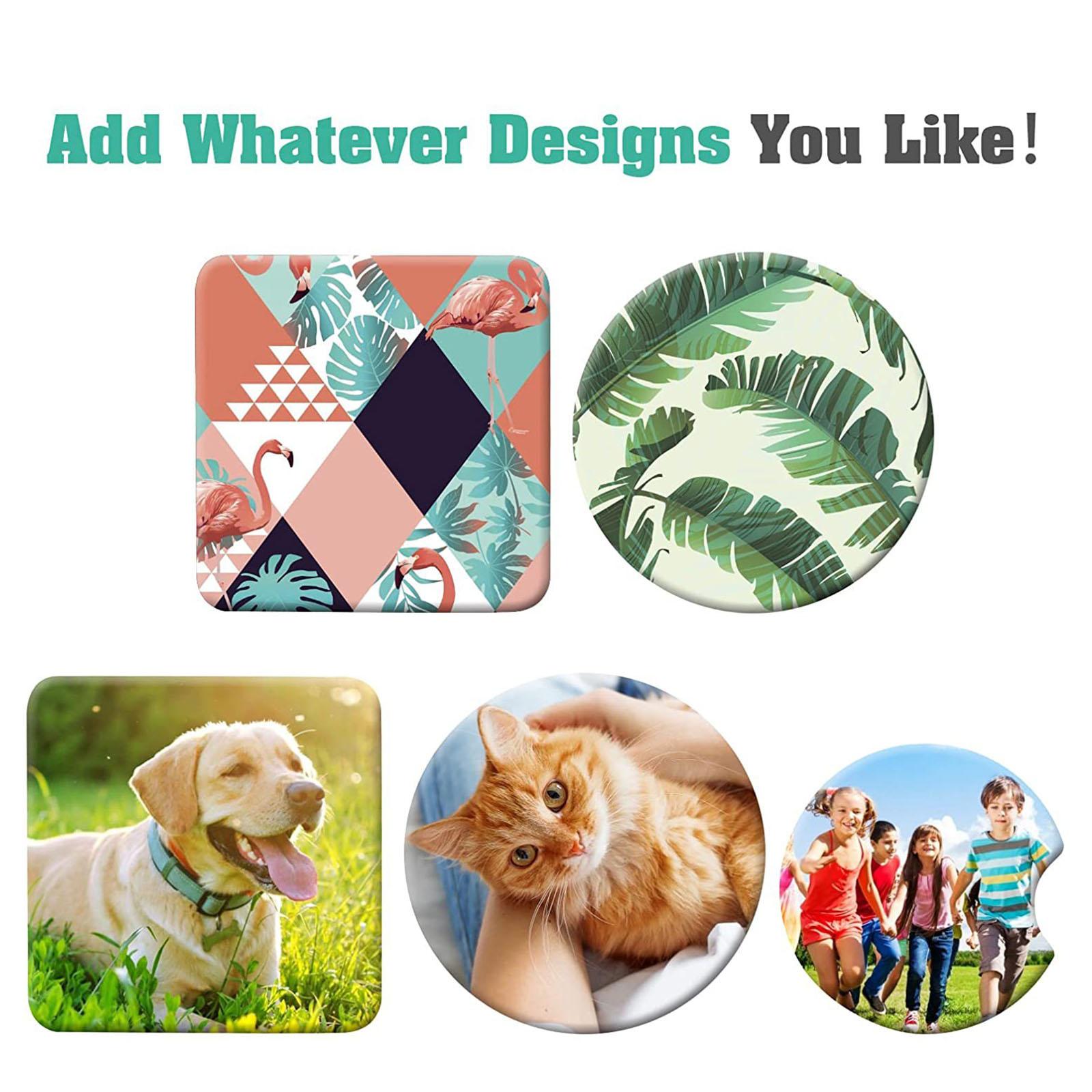 30Pcs Blank Coaster Sublimation Heat Transfer Printing Craft Car Cup Mats