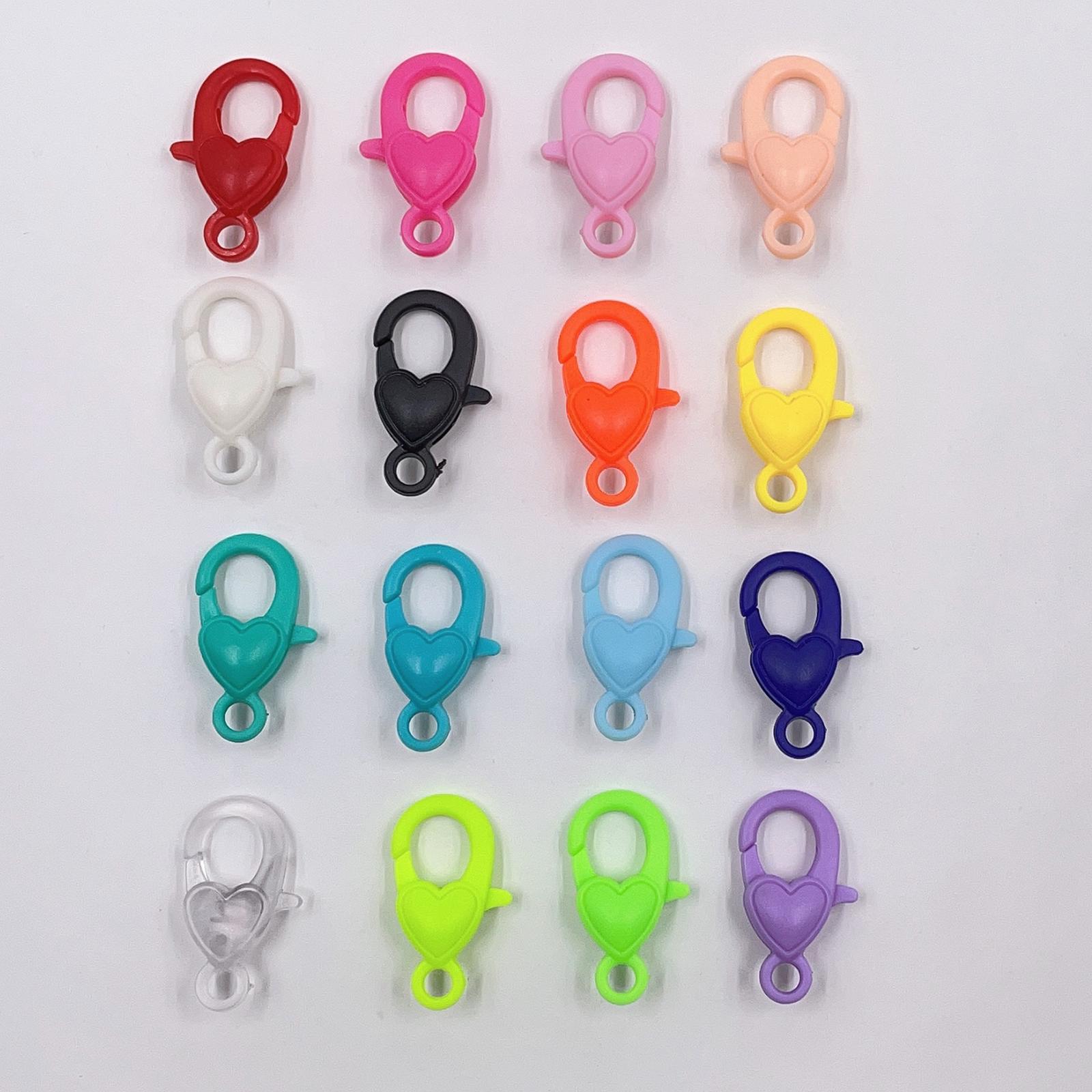 100Pcs 22mm Plastic Lobster Clasp Key Ring Buckle Sewing Findings Bags Bag