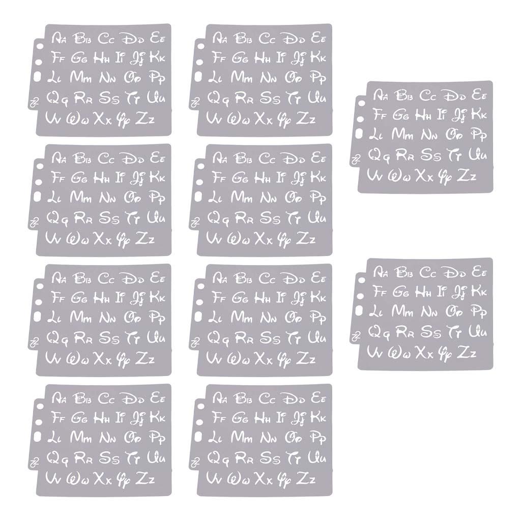 Alphabet Stencils 10 Pieces