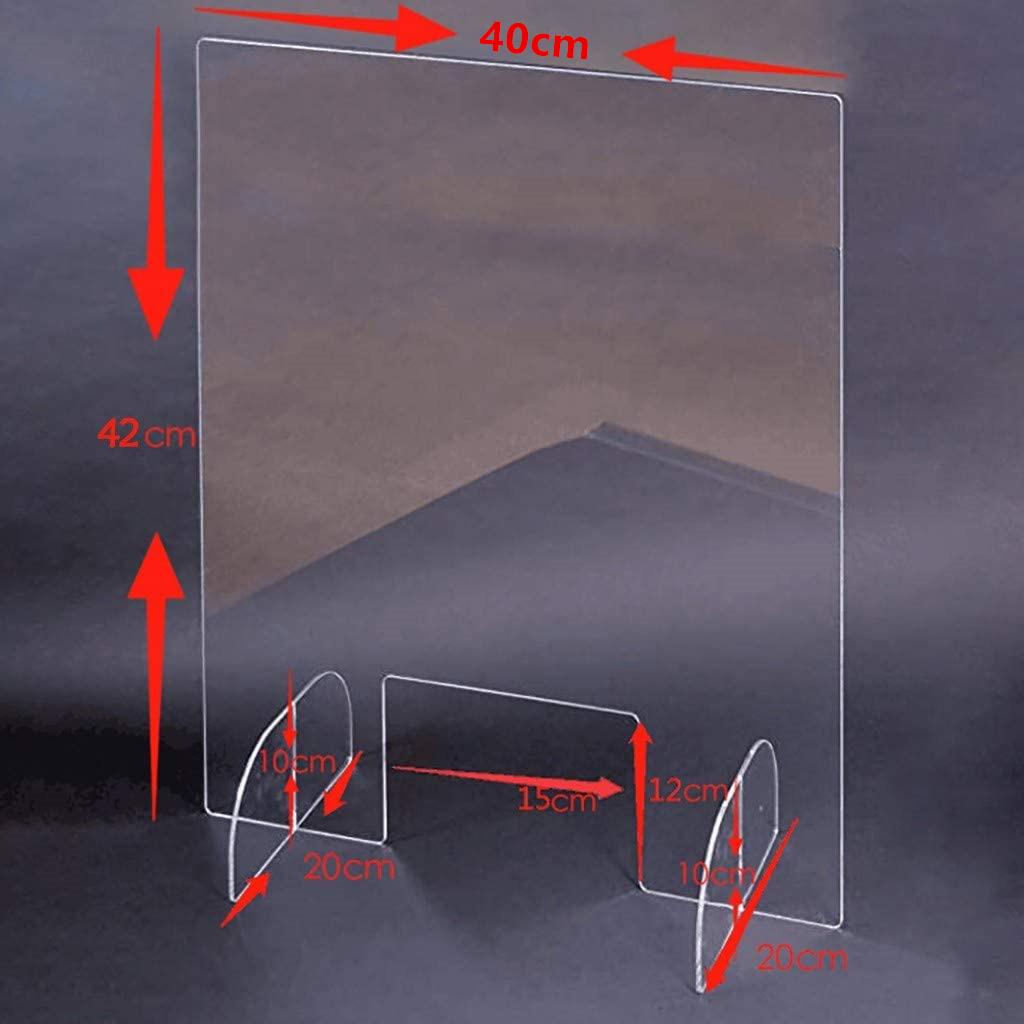 Sneeze Guard Acrylic Protecive Barrier Tabletop Checkout Shield Half Moon Base