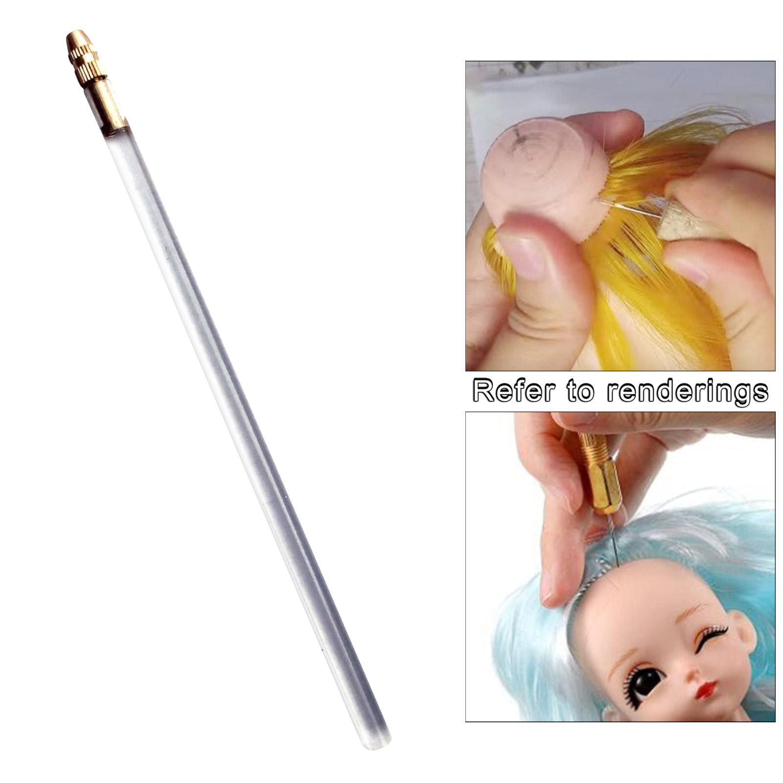 Ventilating Needles Lace Wigs Knotting Hook Crochet Salon Home Use Clear