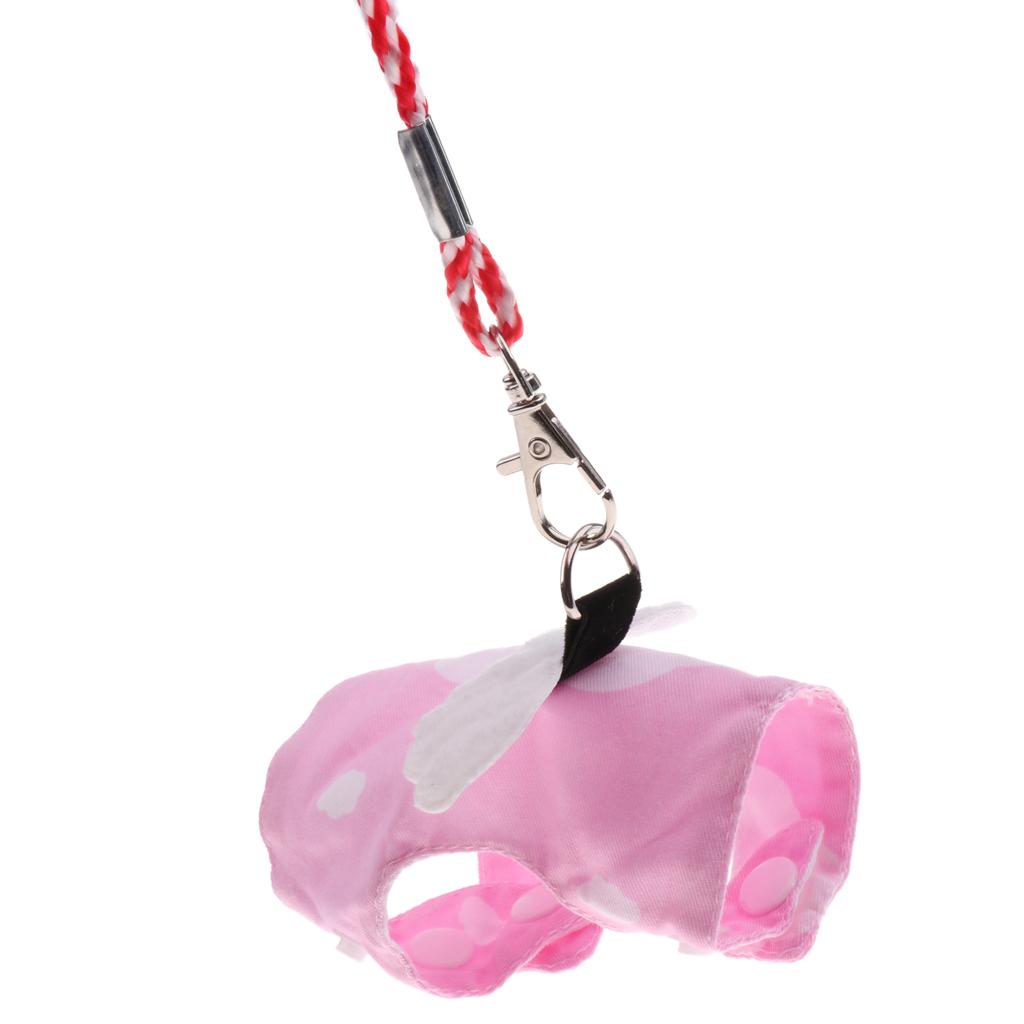 Hamster Rabbit Squirrel Harness Leash Small Pet Vest Outdoor Jogging Pink