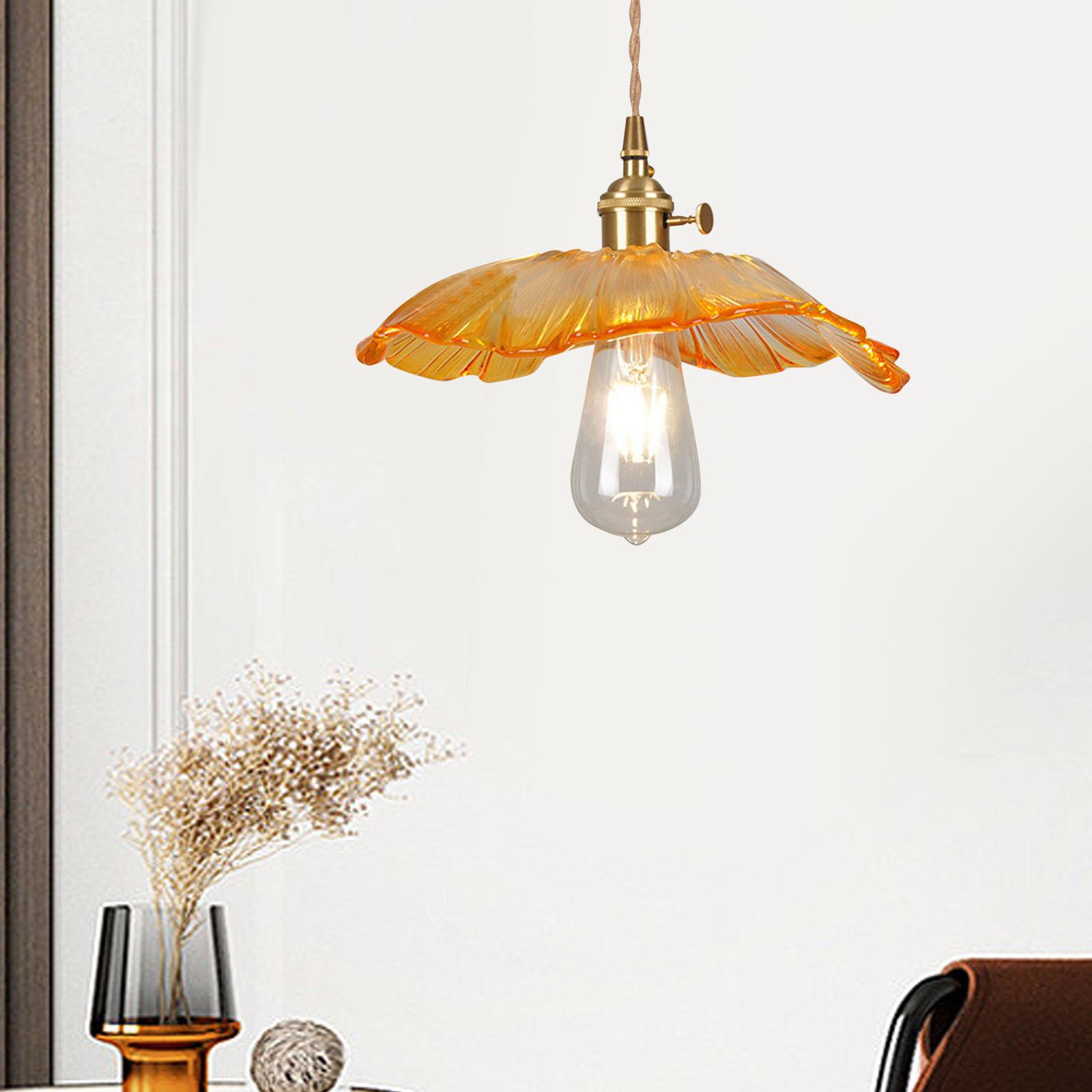 Modern Pendant Light Flower Chandelier for Coffee Dining Room Clothing Store Orange