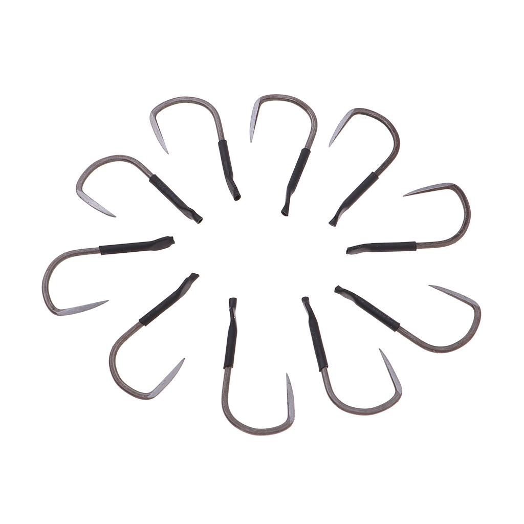 Stainless Steel Fishing Hooks Large Size without Barb Size15 10pcs