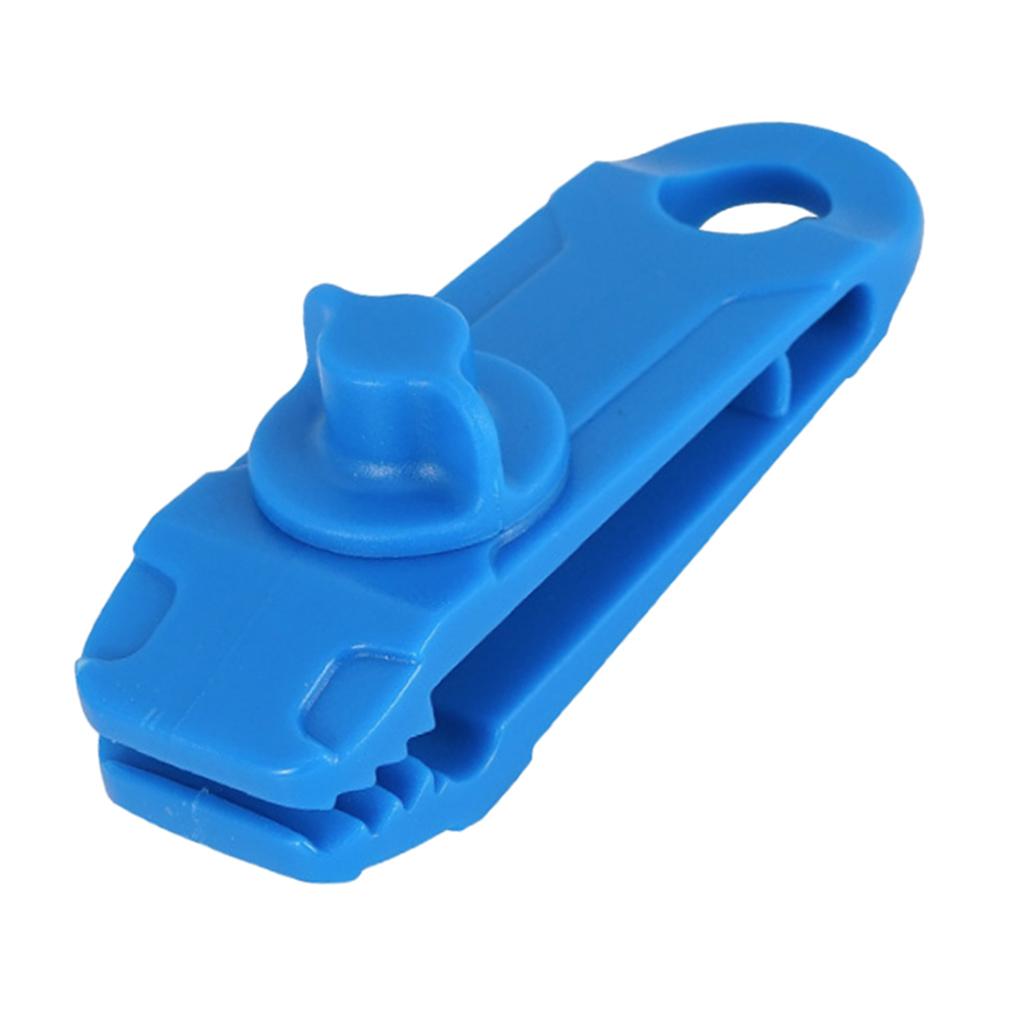 Heavy Duty Camping Tarp Clips Tent Awning Clamps Guyline Fastener Blue