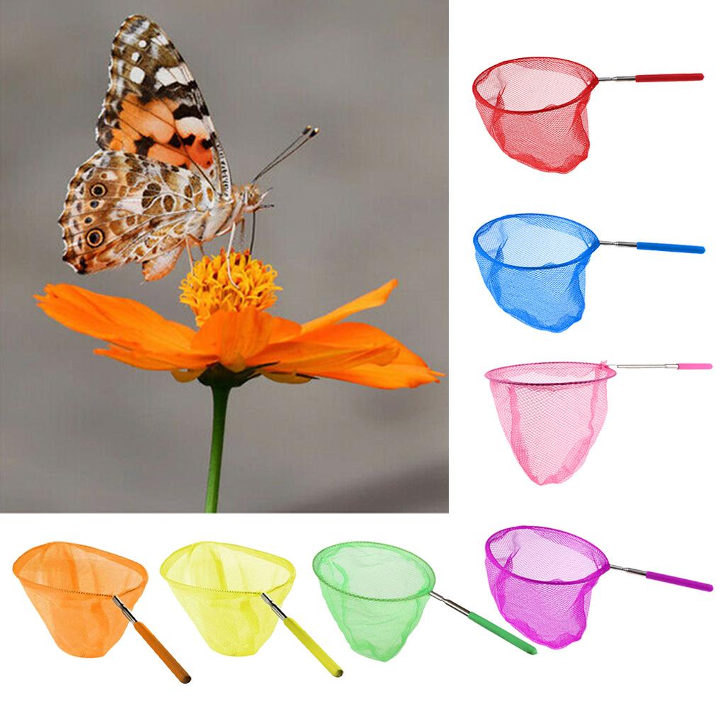  Kids Pond Fishing Net Extend Telescopic Butterfly Insect Bug Catcher Green