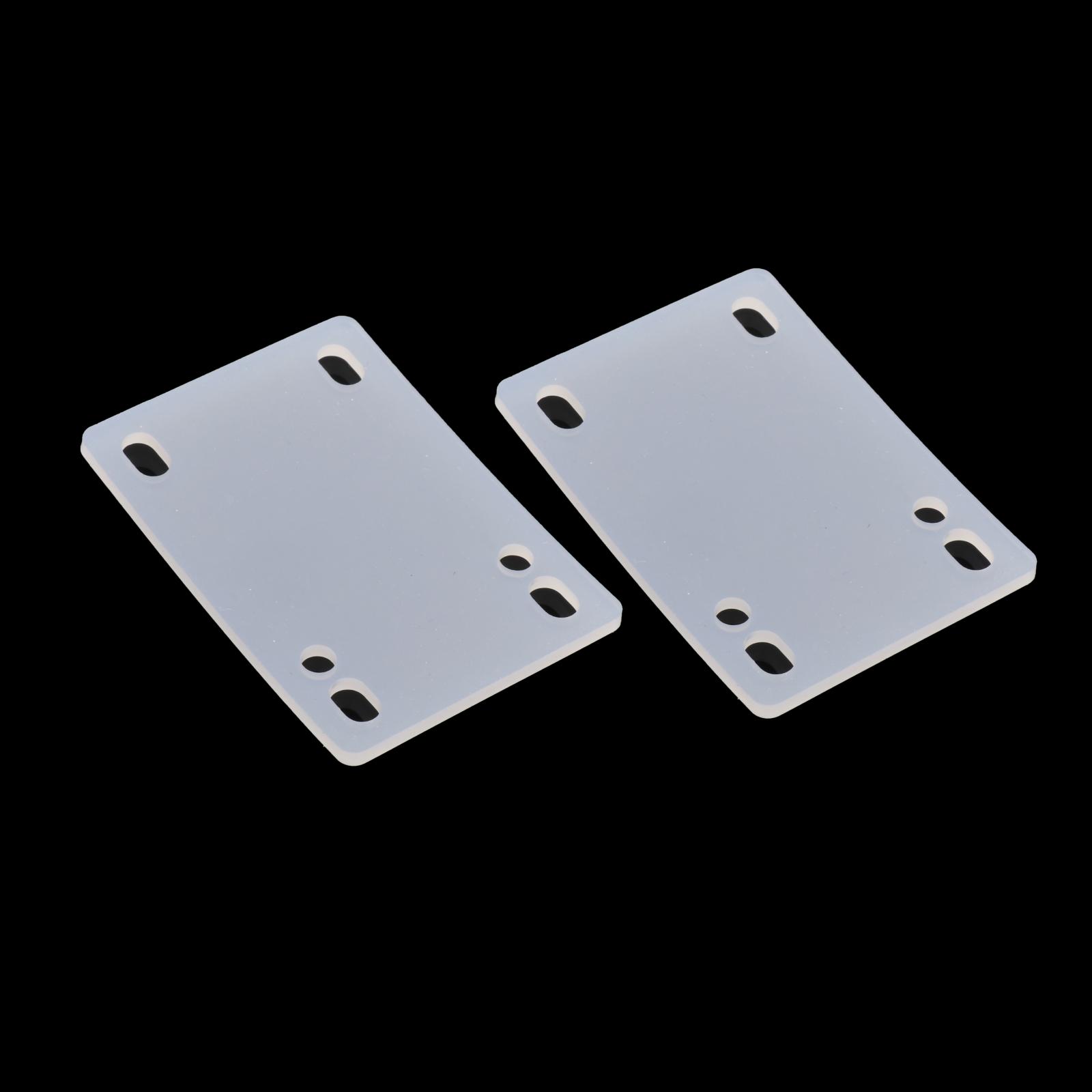 2PCS Skateboard Riser Shock Absorbing Pads Cruiser Mounting Hardware White