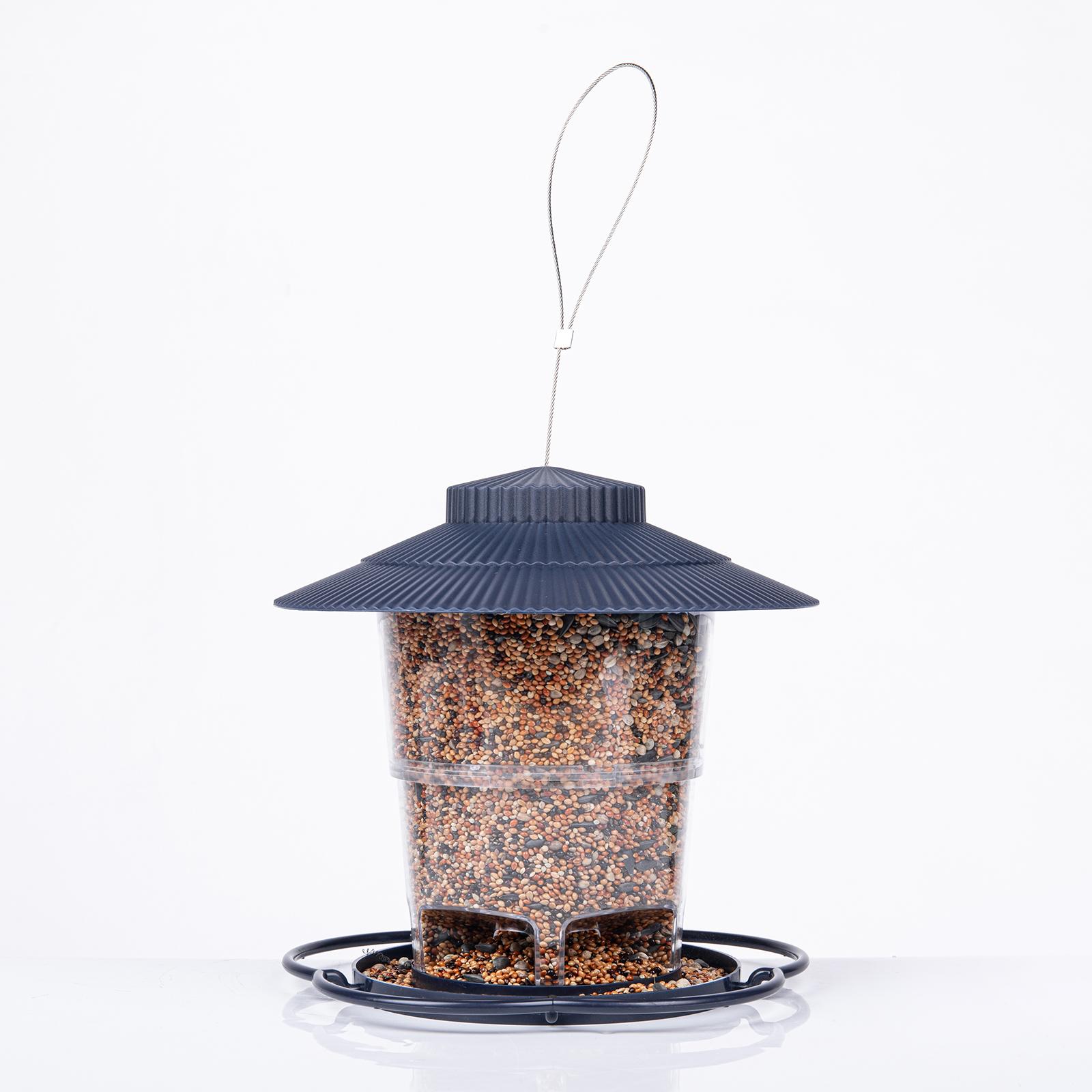 Outside Retractable Wild Bird Feeder Squirrel Proof Porch Patio Dark Blue