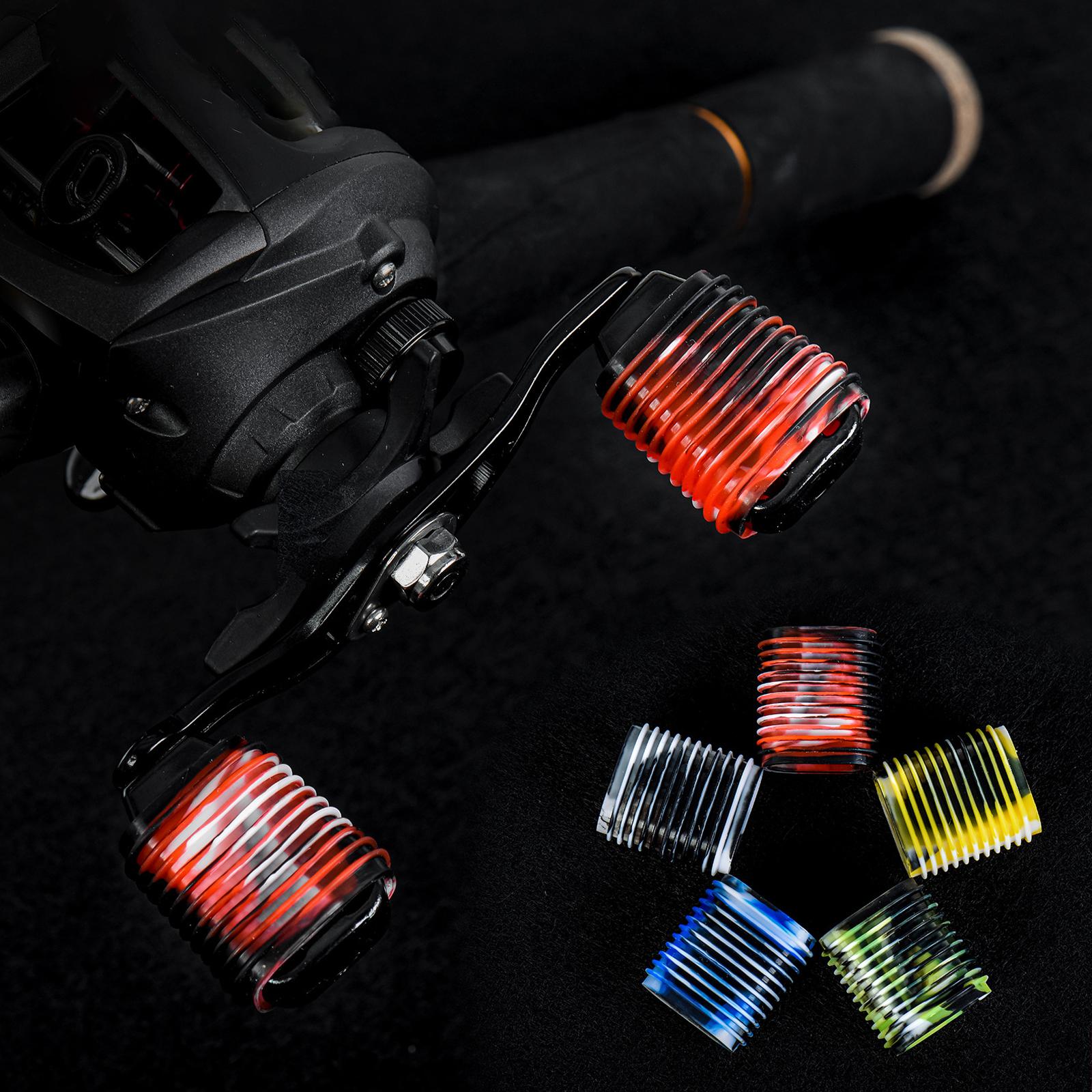 Durable Fishing Reel Handle Grips Baitcaster Knob Covers Fishing Accessory Red