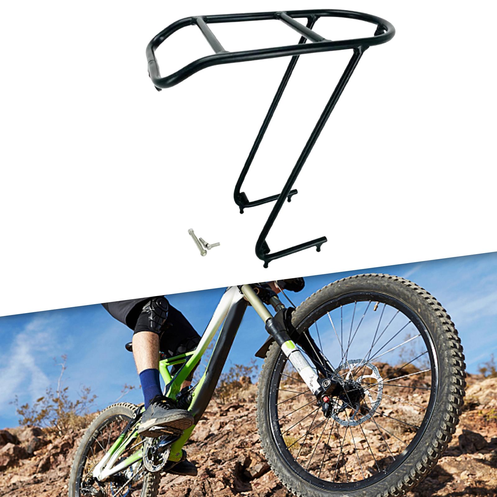 Bicycle Front Rack Luggage Touring Carrier Racks Pannier Carrier Front Shelf Black