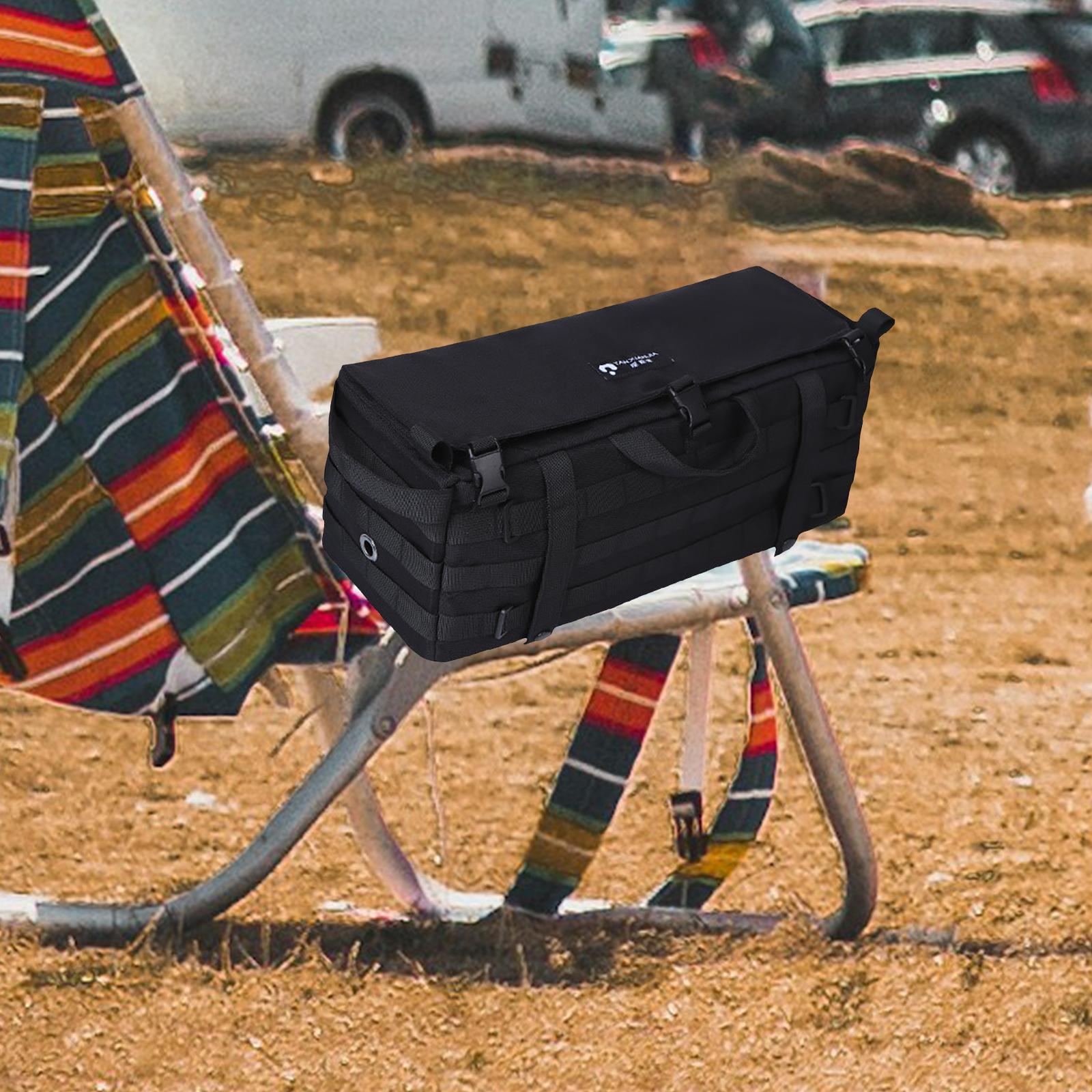 Armrest Side Organizer Travel Container Picnic Hiking Outdoor Side Organizer Black