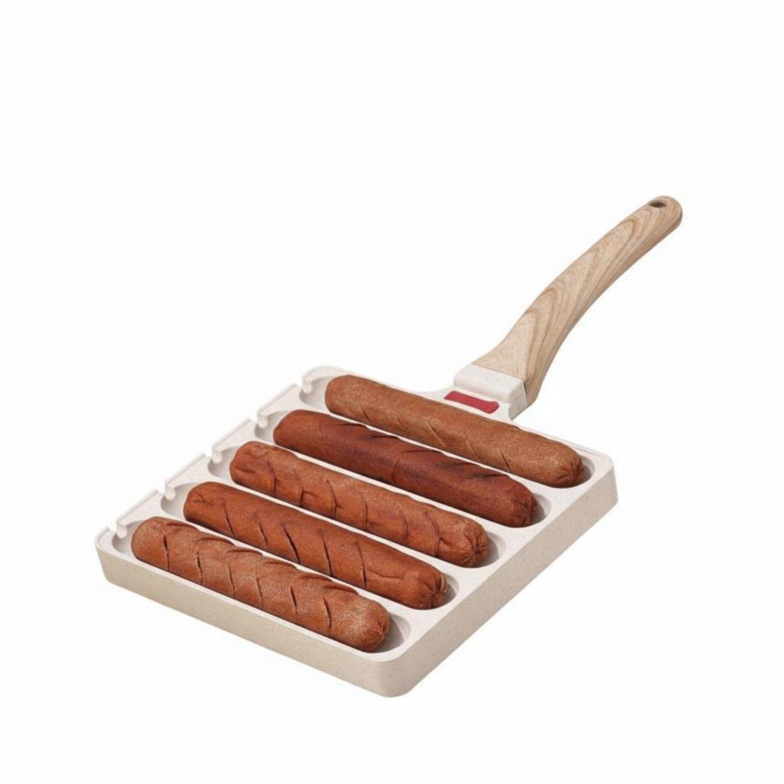Hot Dog Skillet 5-Slot White