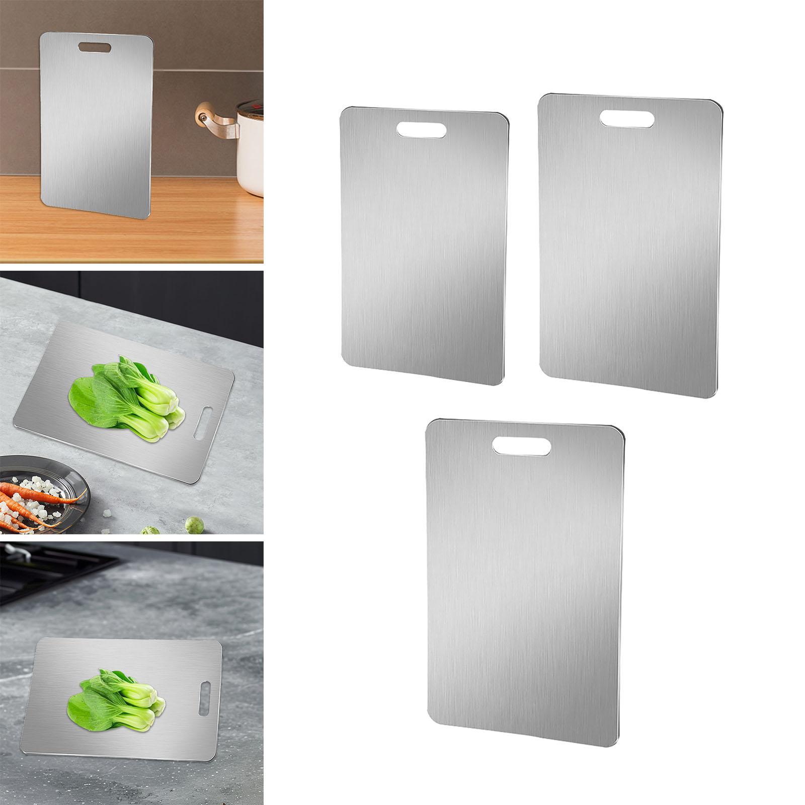 Stainless Steel Cutting Board Pizza Biscuits Board Sturdy Meat Thawing Plate Small