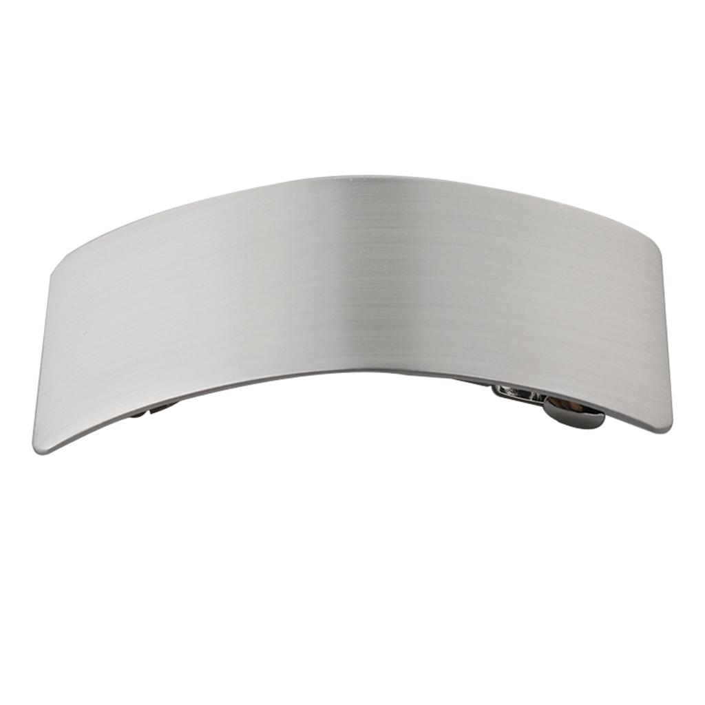 Automatic Metal French Barrette Large Hair Clip Pin Ponytail Holder Silver