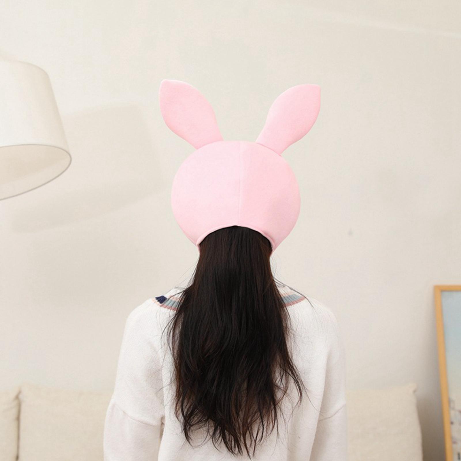 Cute Plush Rabbit Hat Costume Hats Stuffed Toy Headdress Bunny Ears Headgear