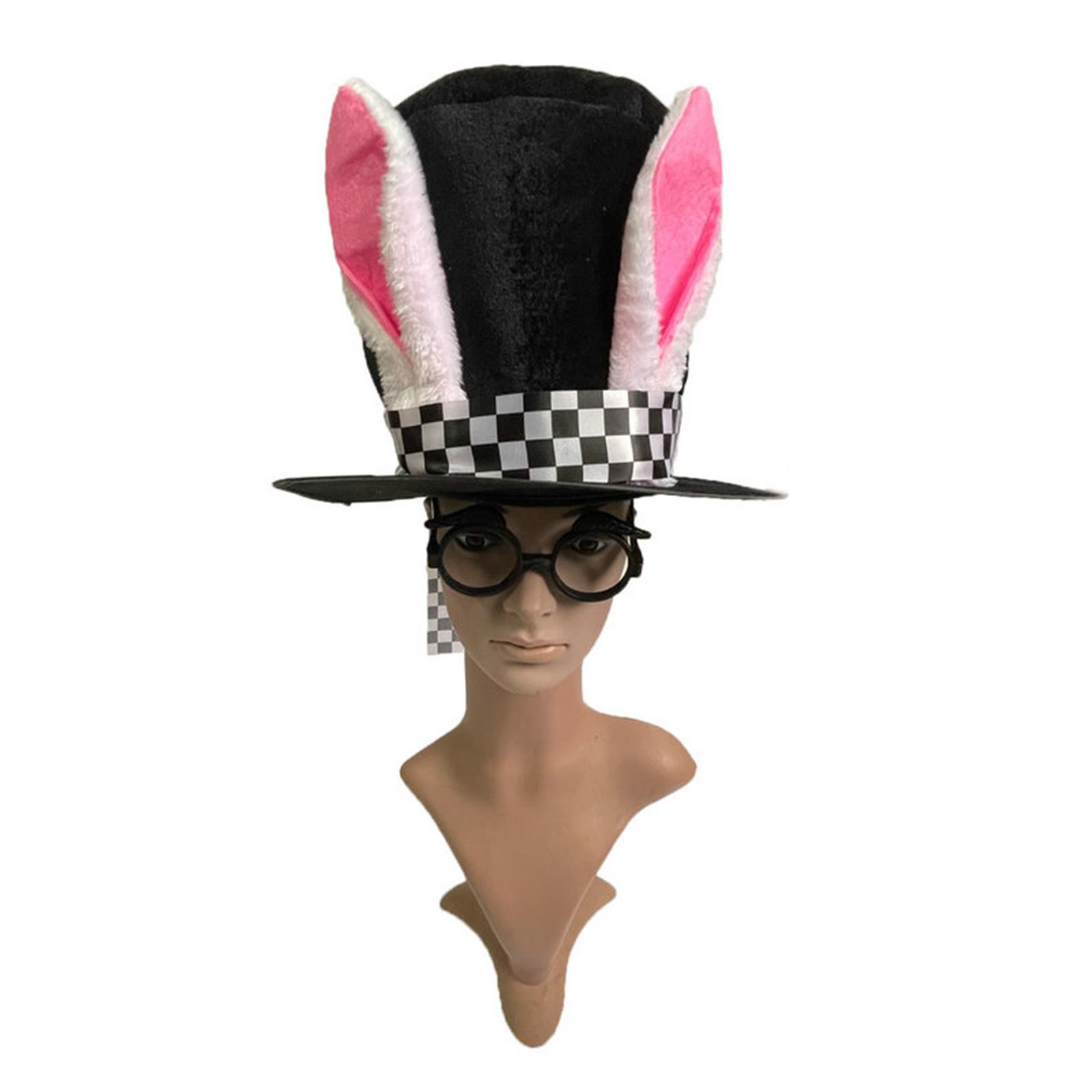 Bunny Ear Top Hat Holiday Party Headband Easter Rabbit Costume Accessories