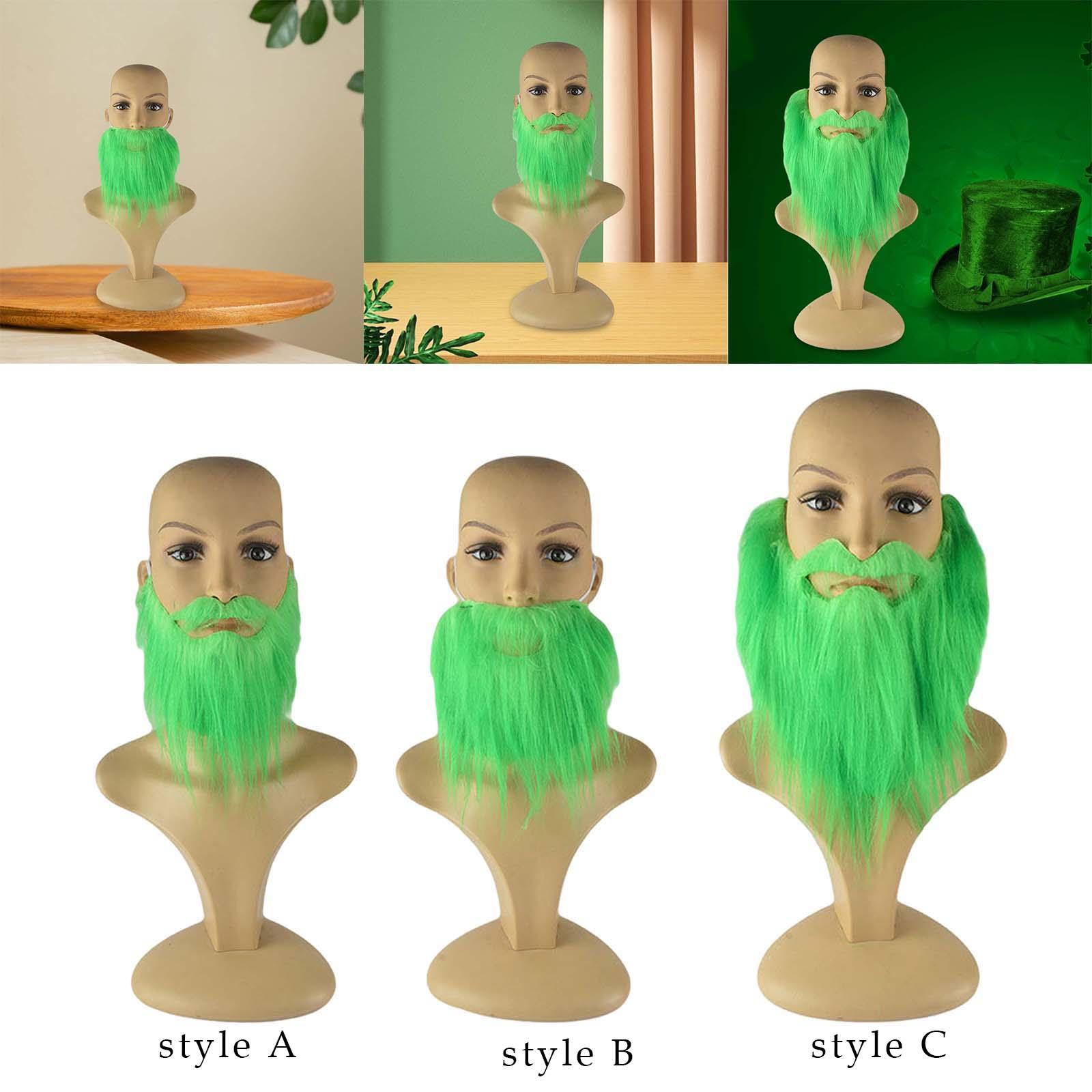 2xFake Patricks Beard Costume Accessories for Festive ST Patricks Halloween