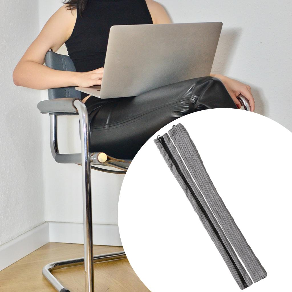 1 Pair Chair Armrest Cover Slipcover Computer Chair Cover  Light Grey