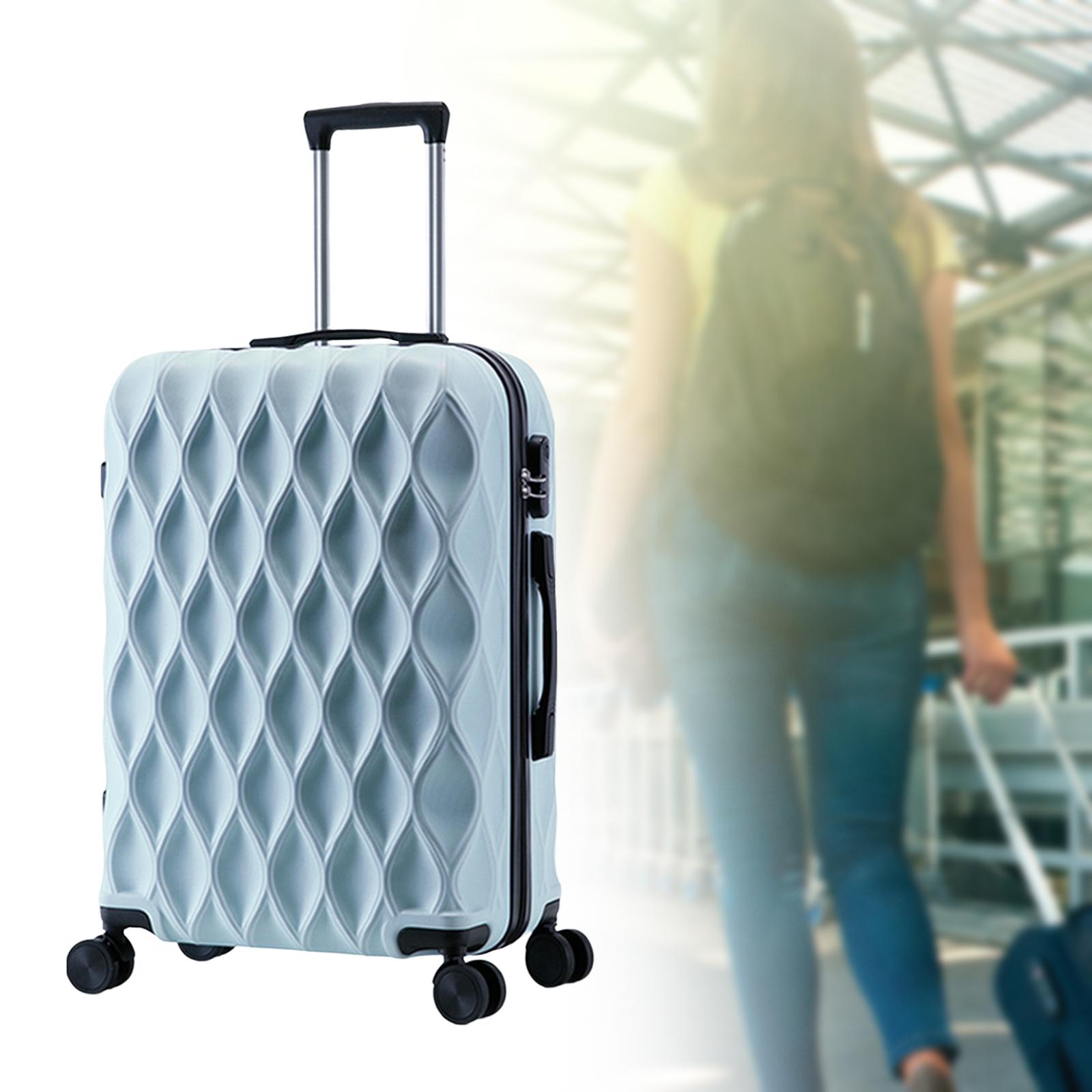 Rolling Suitcase with Wheels Lightweight Expandable Carry on Luggage blue and 20inch