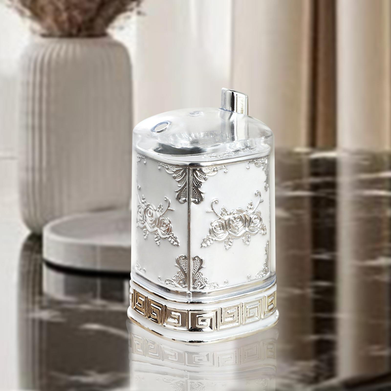 Toothpick Box Decorative Toothpick Case for Restaurant Apartment Dining Room Silver
