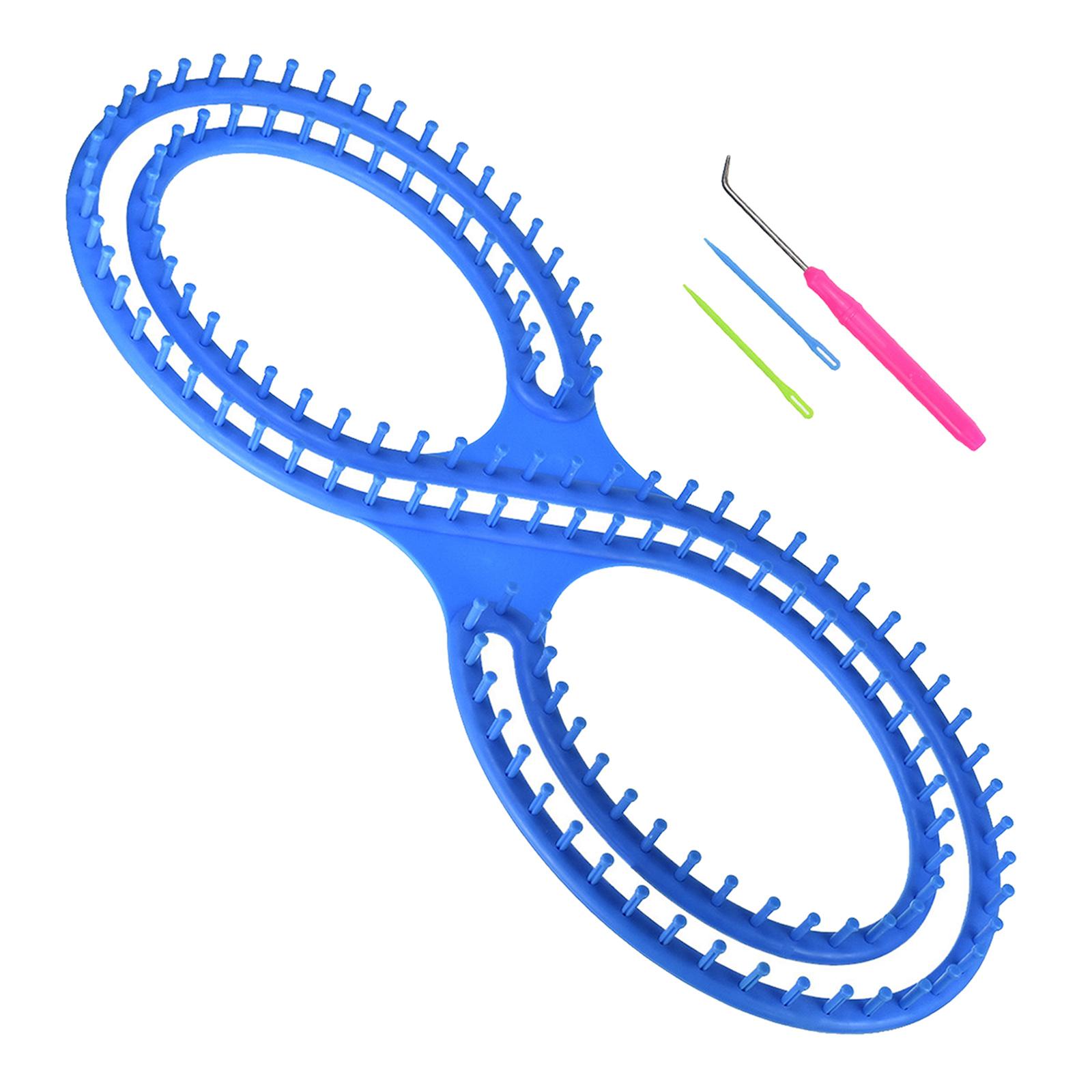 8 Shape Knitting Loom Kit Weaving Tool for Beginner Hand Making Blue