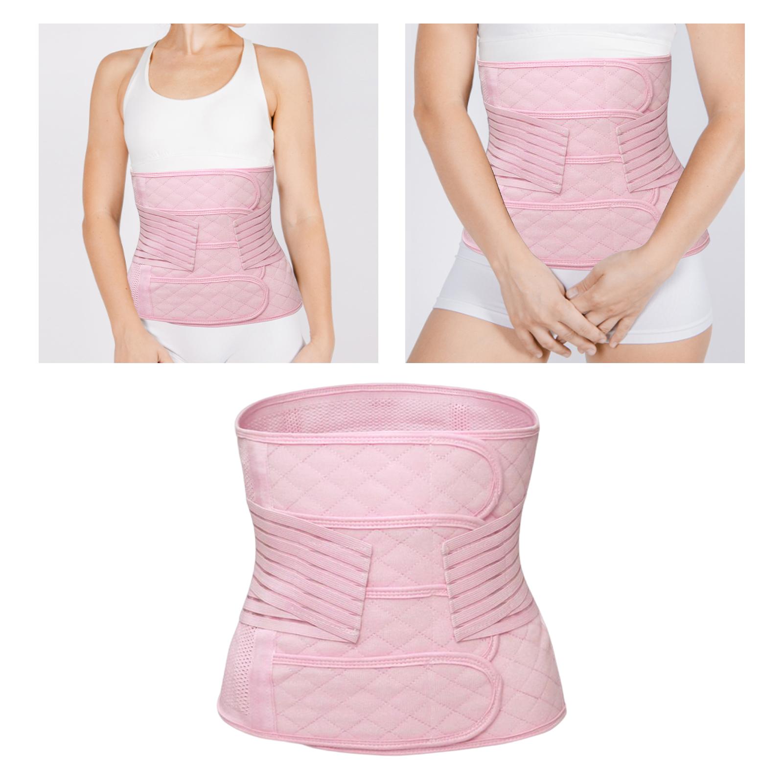 Abdominal Binder Shaper Postpartum Tummy Tuck Belt for Navel Waist Pink