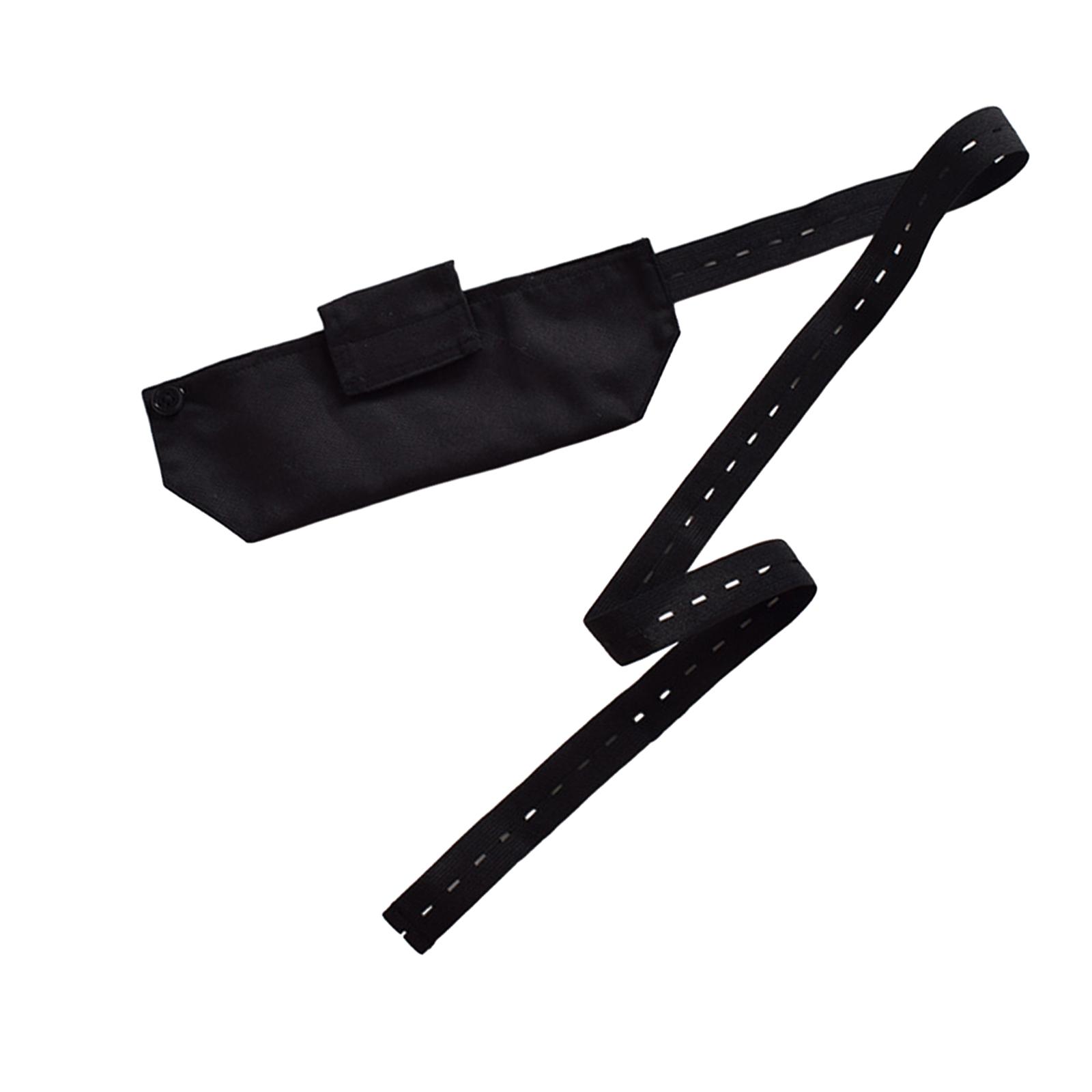 Peritoneal Dialysis Tube Belt Holder Adjustable Protection Belt with Bag Black