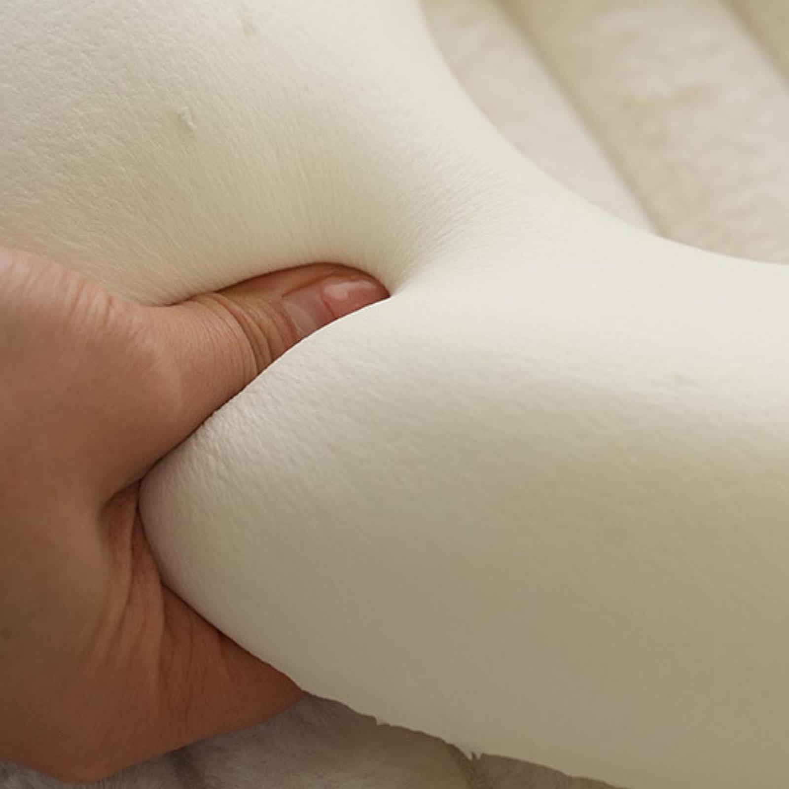 Headrest Face Cushion Resting Face Massage Pillow for Airplane Beauty White