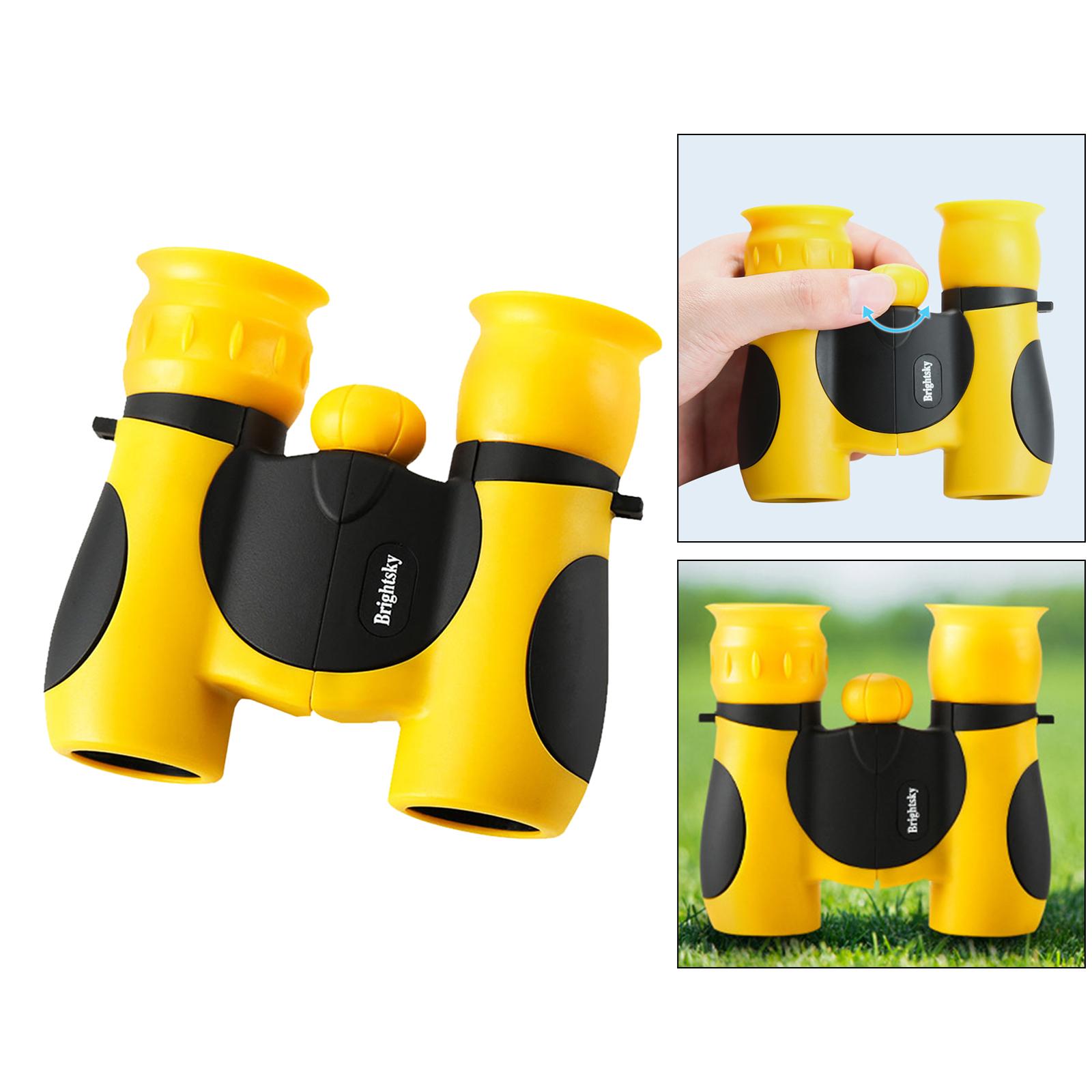 Shockproof Binoculars Small 8x21 for Kids Discover Travel Camping yellow
