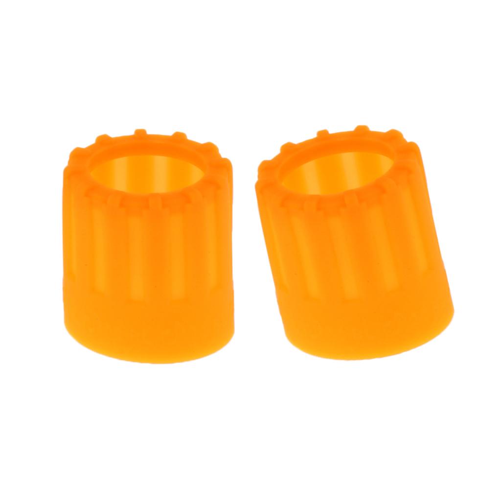 2pcs Handheld Wireless Mic Anti-rolling Protection Silicone Ring Orange