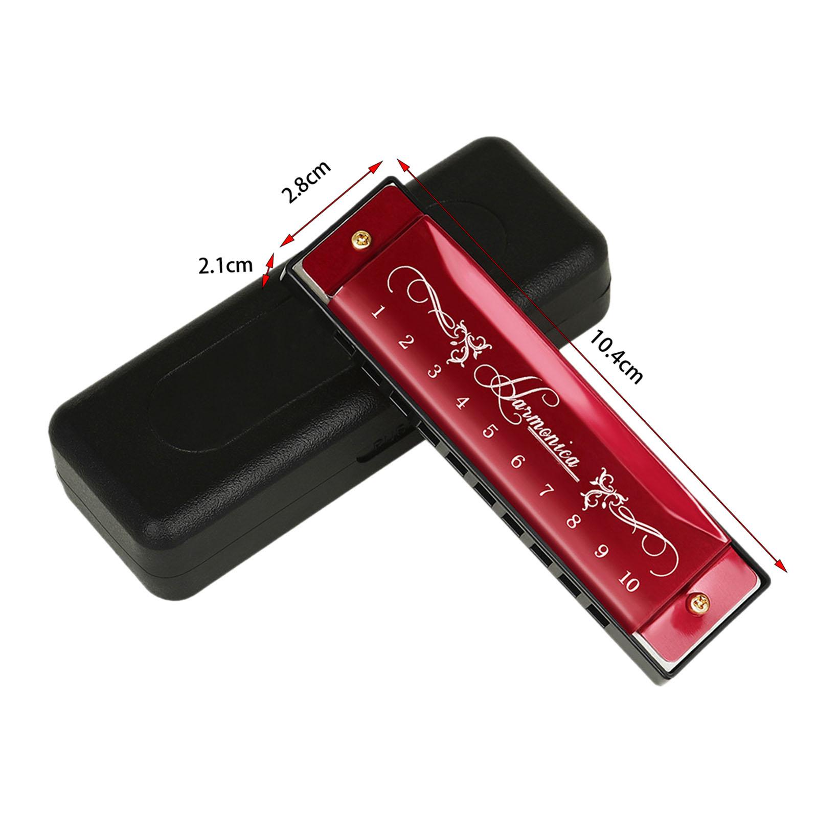 2xHarmonica Deluxe Harmonica Diatonic Harmonica Gifts Professional Mouth Organ Red