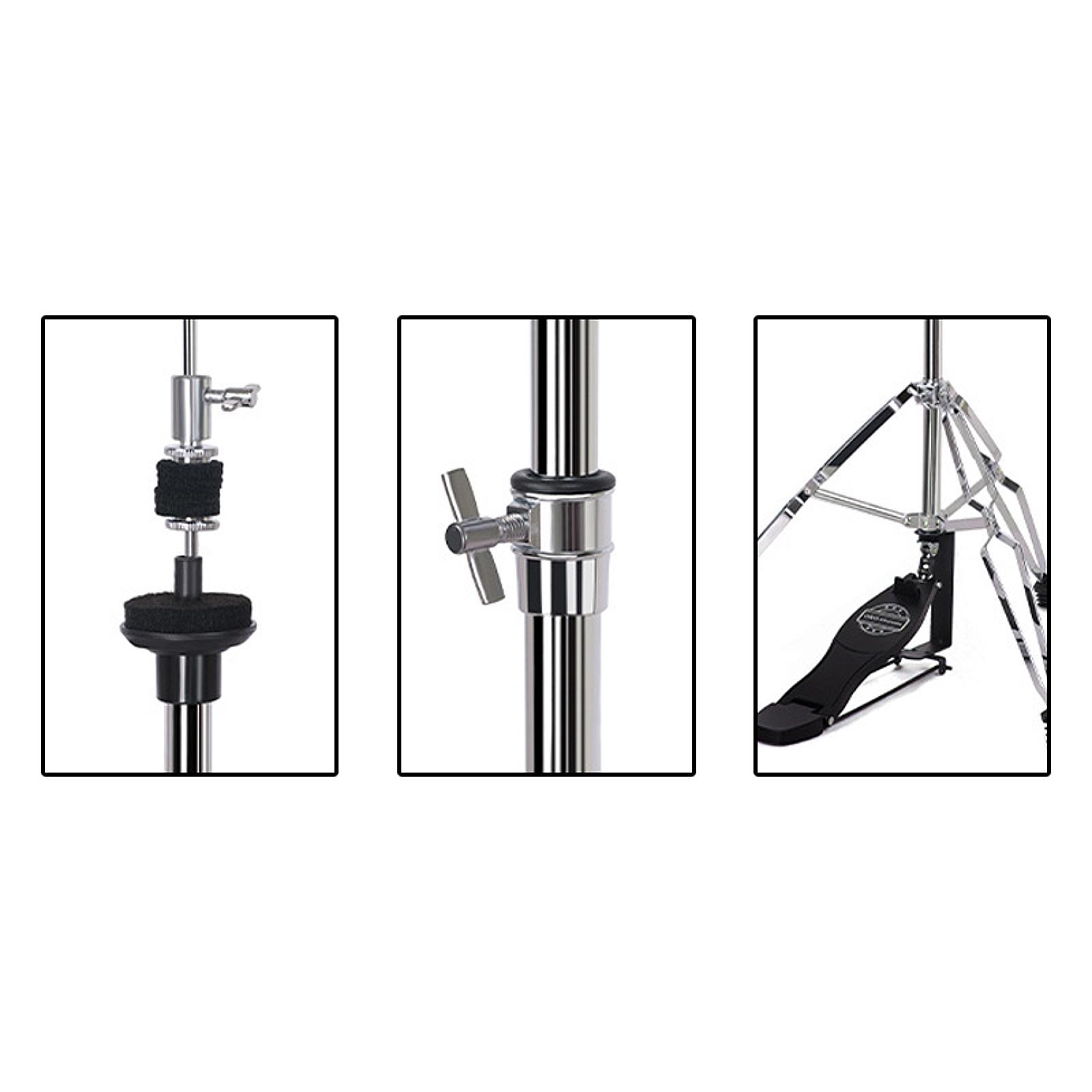 Hi Hat Stand Professional Height Adjust 3 Leg Tripod Base Musical Instrument