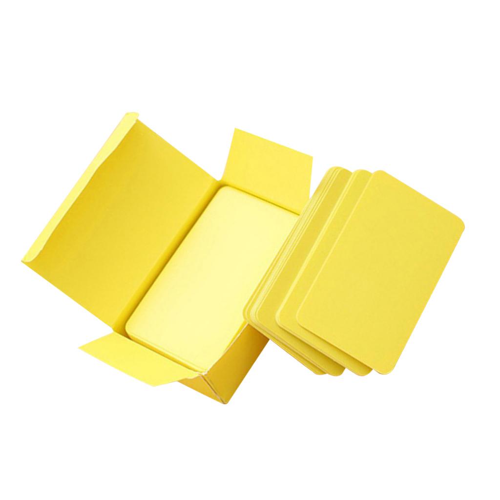 Paper Blank Index Flash Cards DIY Greeting Quick Message, 90 Sheets Yellow