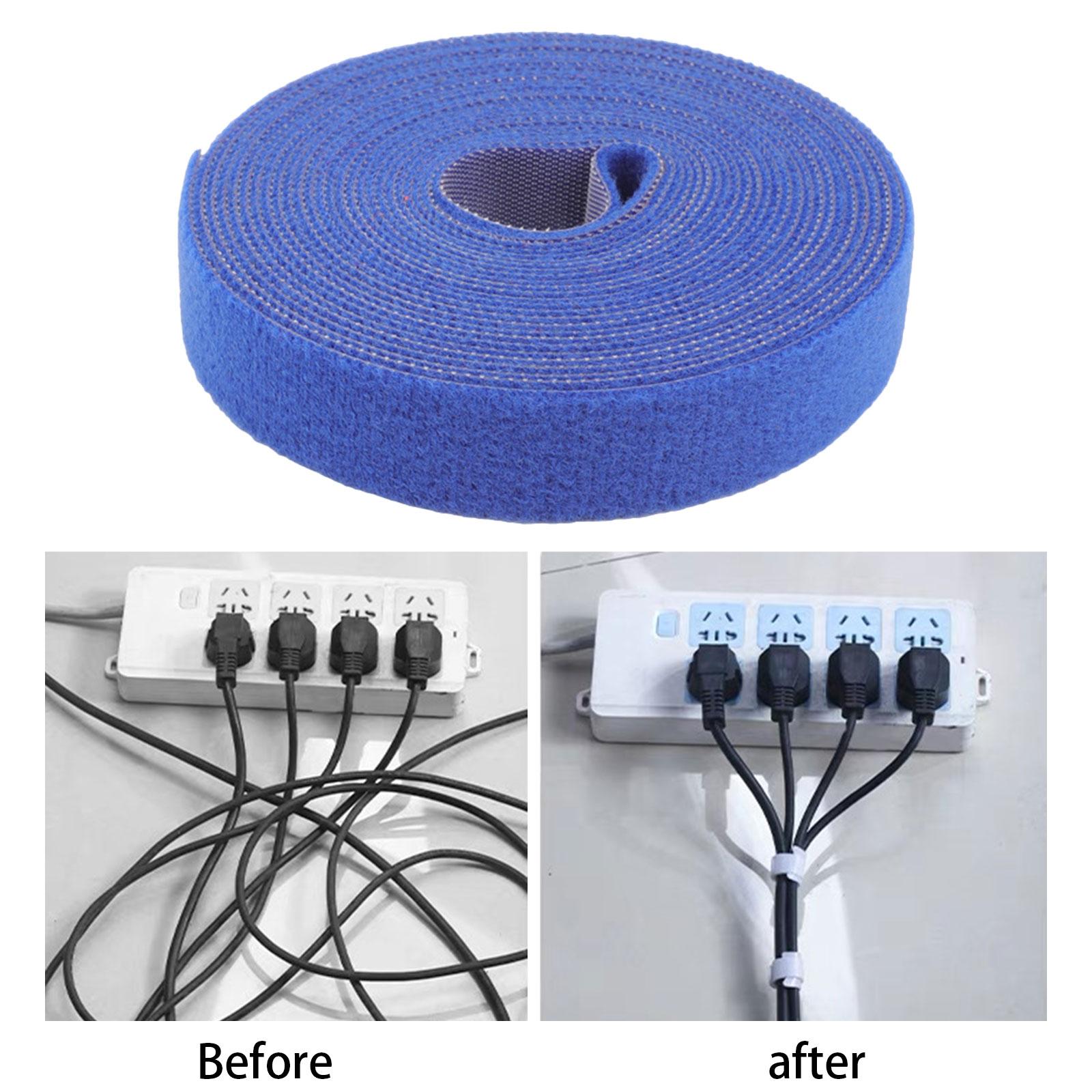 Cable Ties Cable Holder Cord Wrapper Wire Organizer for school and home Bathroom Blue