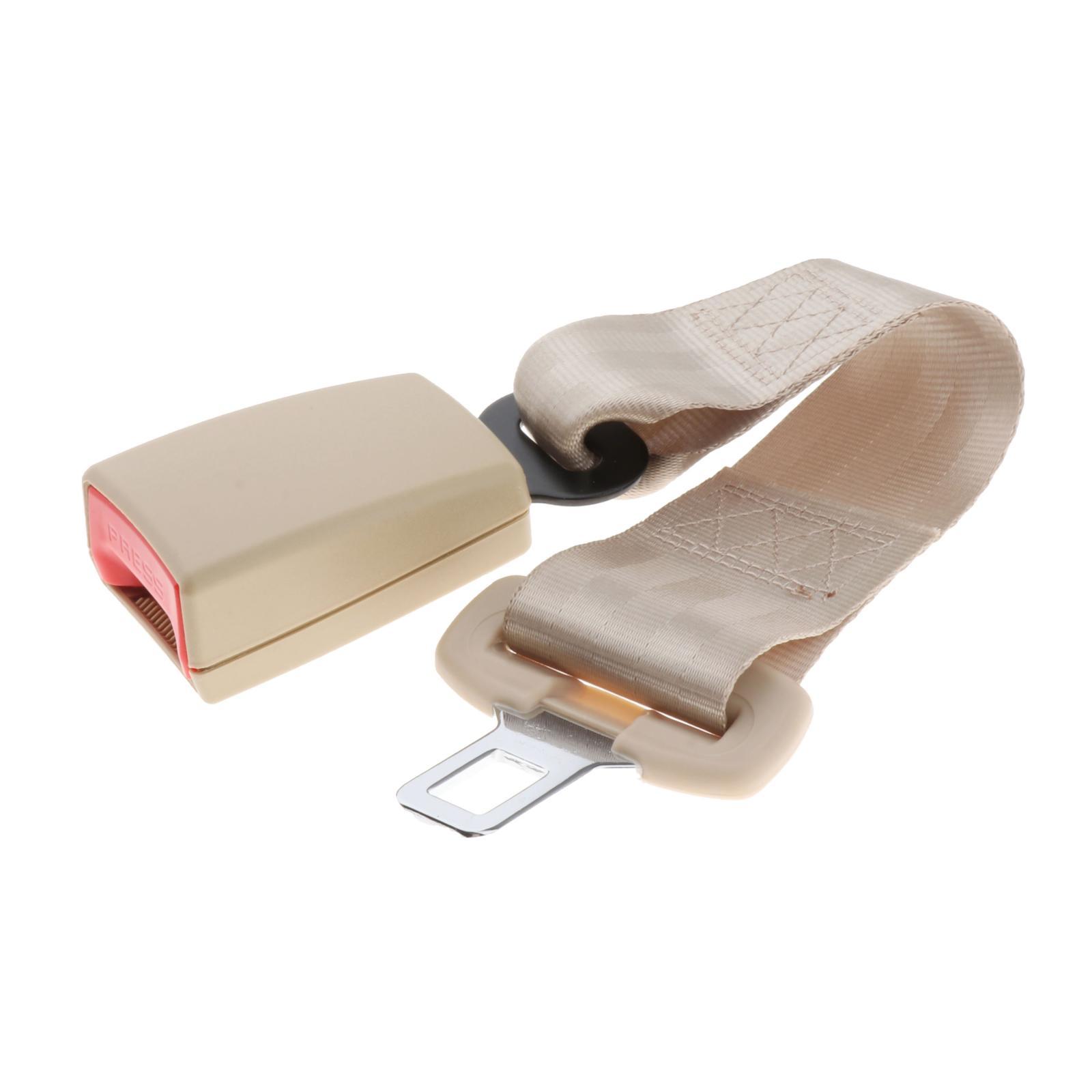 Car Seat Belt Extenders Safety Buckle Extension Socket Connector A Beige