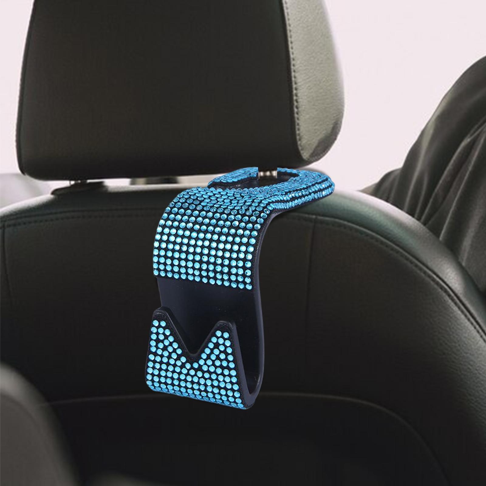 Universal Car Headrest Hook Portable for Umbrellas Hanging Bag Handbag Blue 