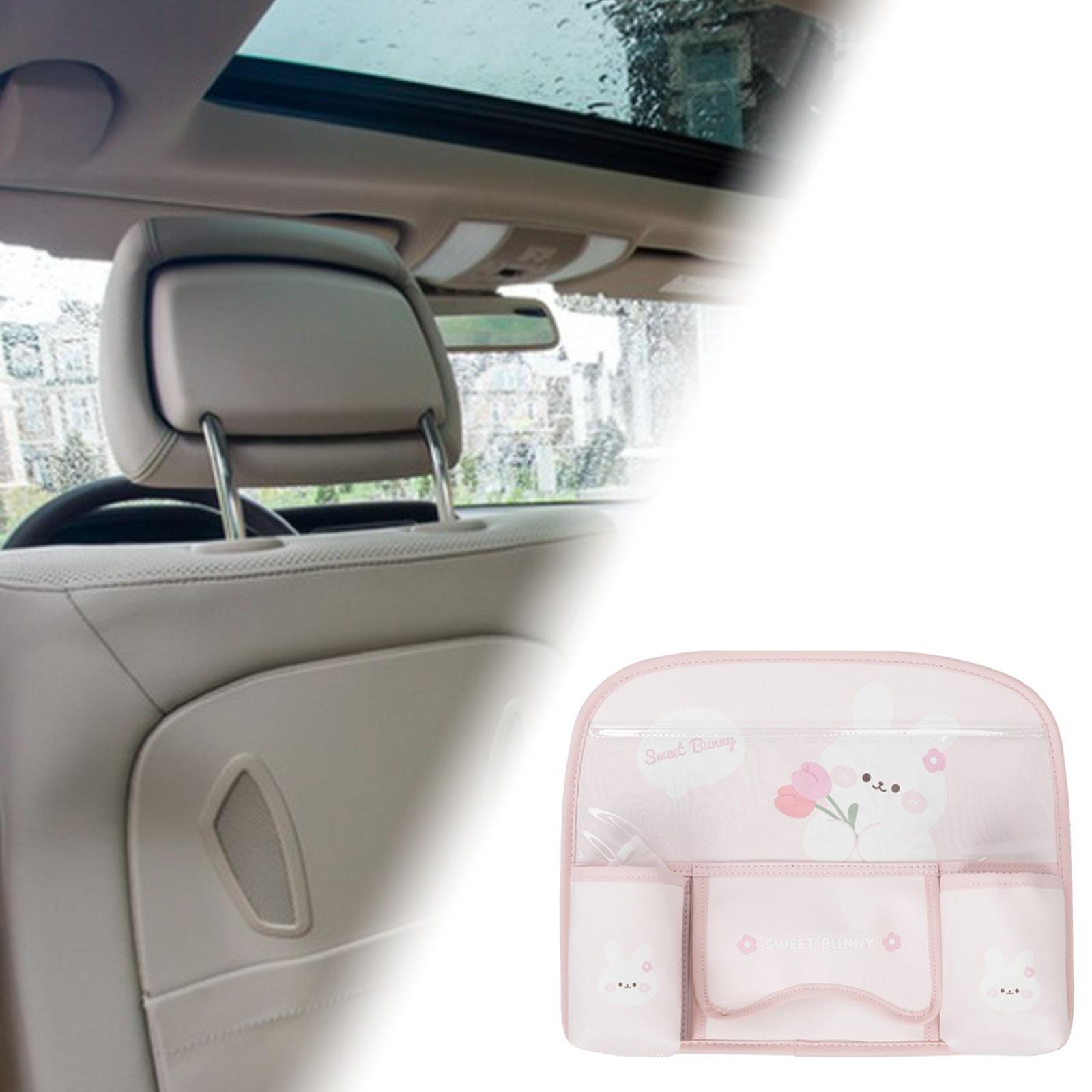 Generic Car Backseat Organizer Easy to Install Multifunctional Tissue Holder Bunny