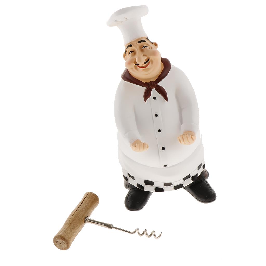 Italian Chef Figurines Kitchen Decoration Resin Cook Shape Ornament  Style-3