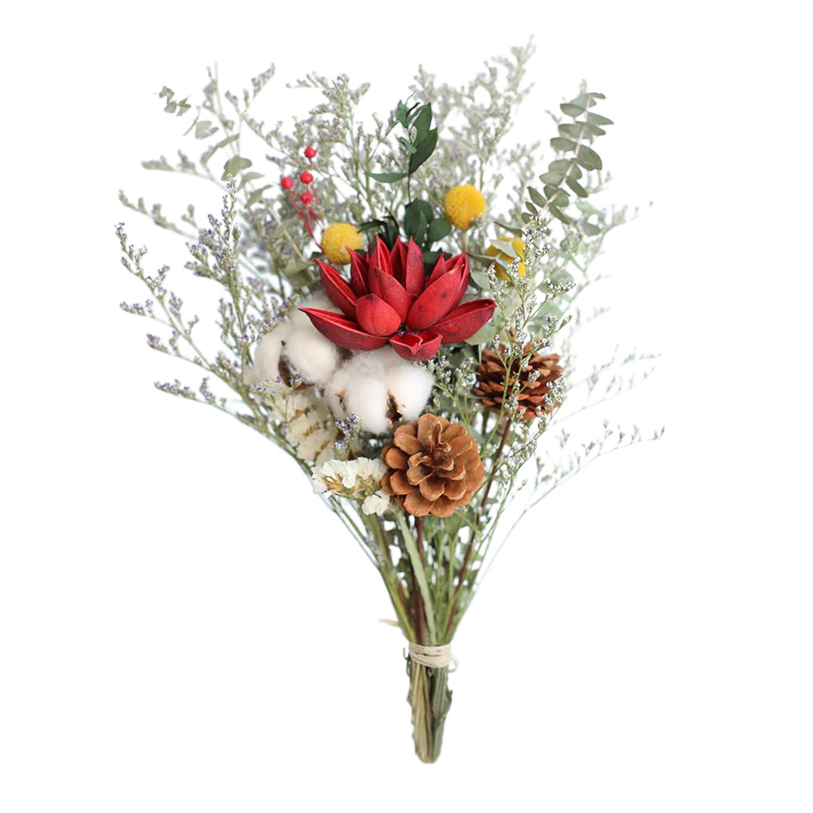 Dried Flowers Floral Crafts for Home Wedding Party Red