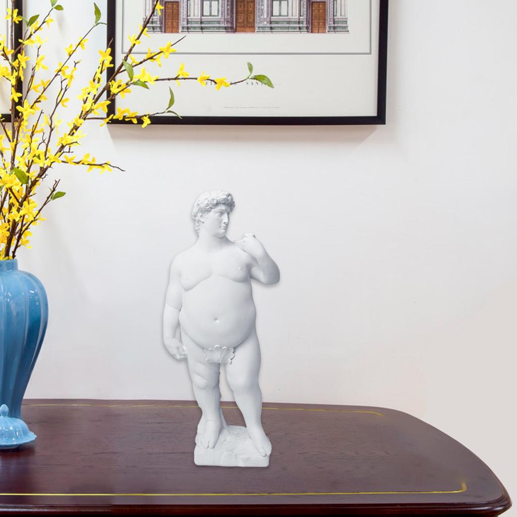 Fat David Sculpture Creative Resin Abstract Figure Statue Home Decor Large