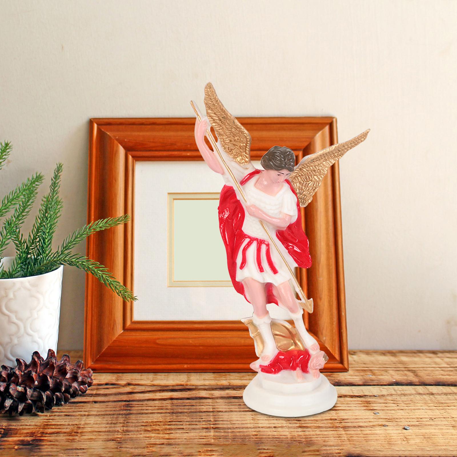 Western Angel Character Figurine Statuette Gift Crafts for Garden Decoration Red