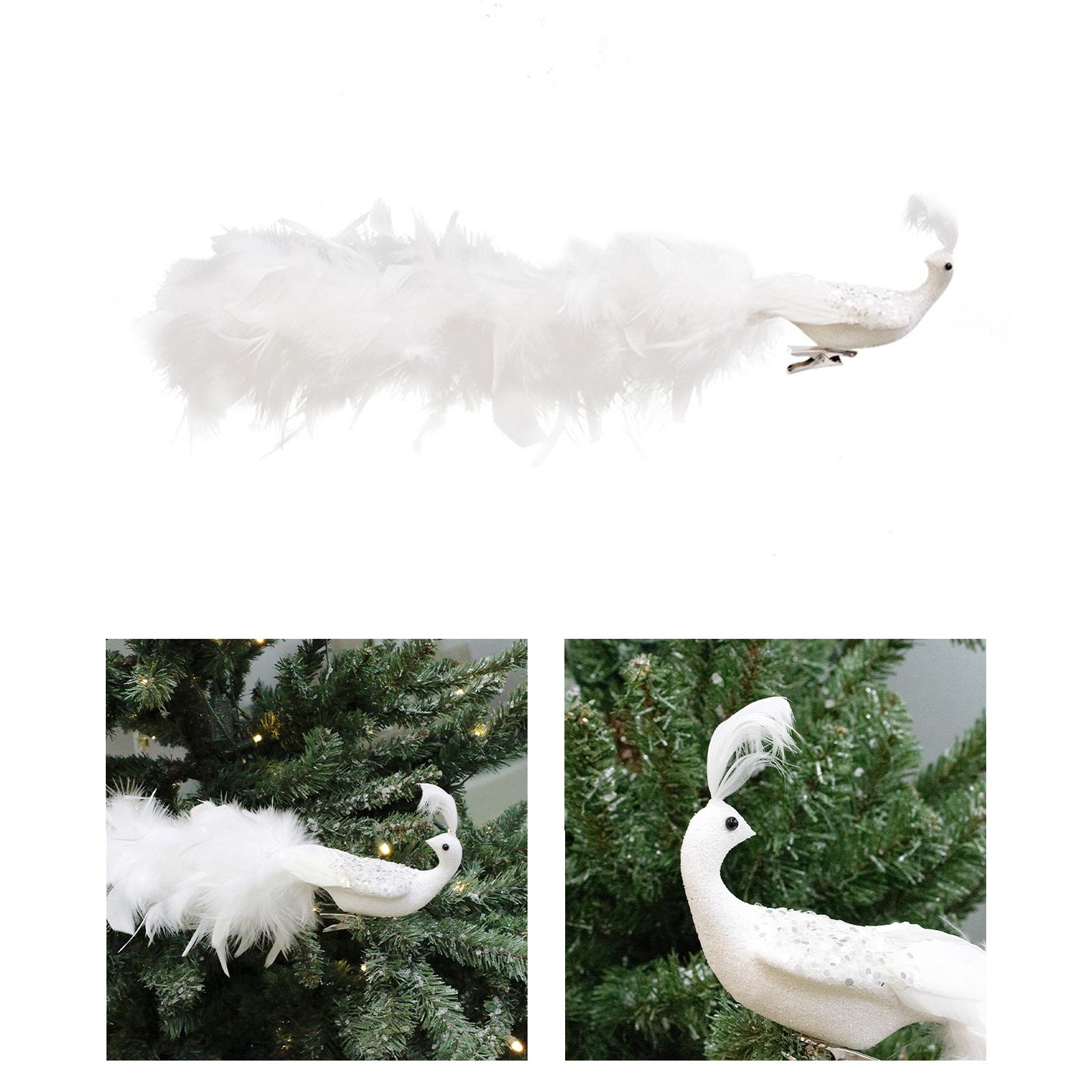 Artificial Peafowl Ornaments with Clip Room Wedding Lawn Feathered Birds