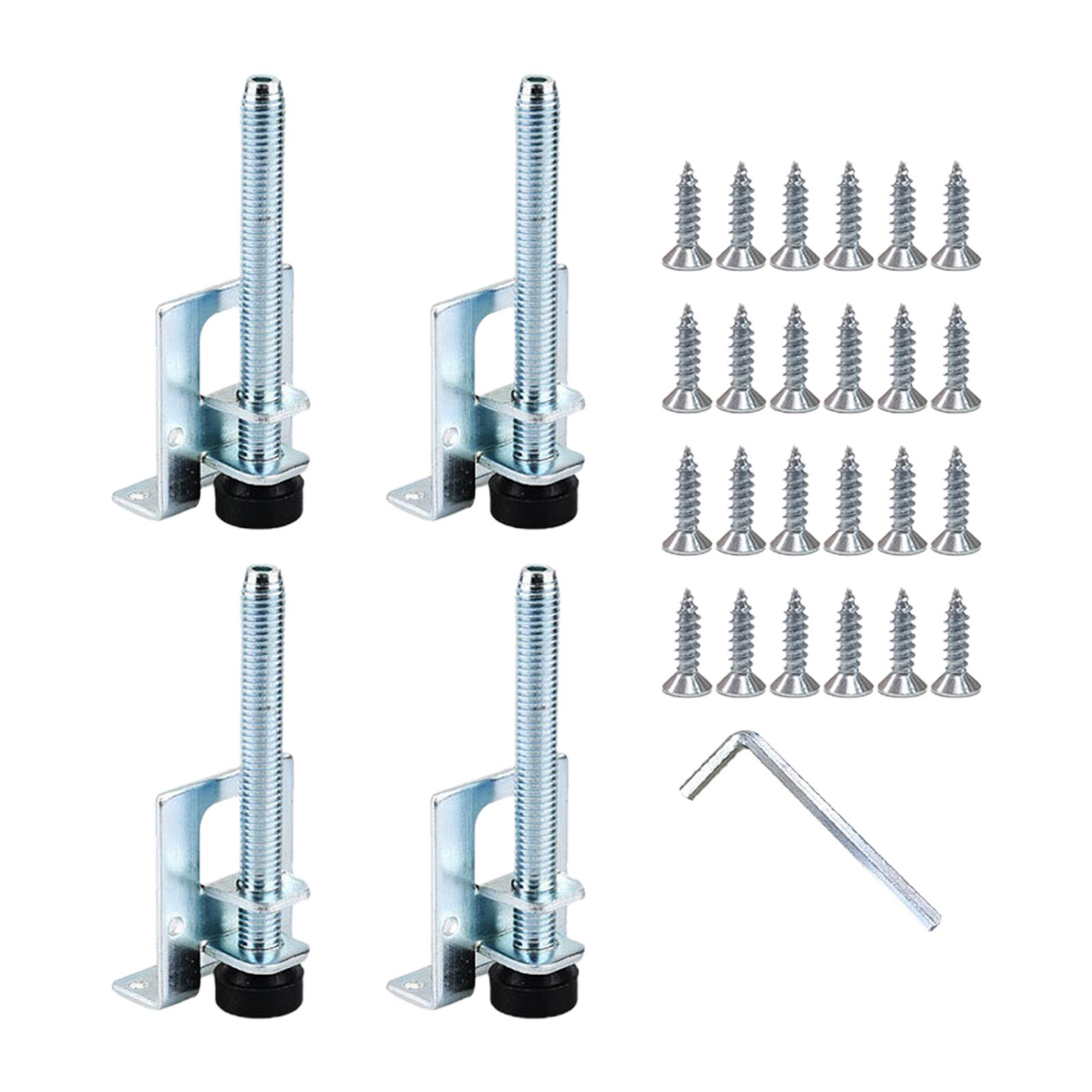 4 Pieces Furniture Leveler Legs Adjustable Supporting Feet for Sofa Couch B
