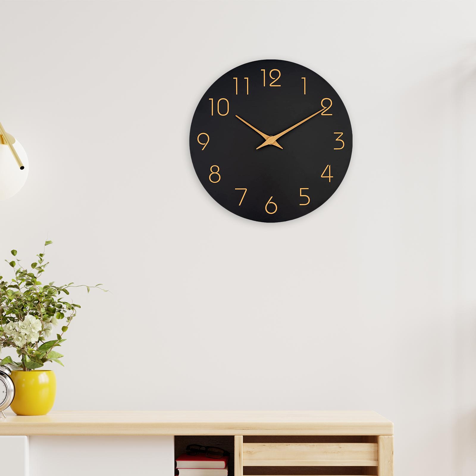 Decorative Wall Clock No Ticking Simple for Kitchen Island Dorm Hallway