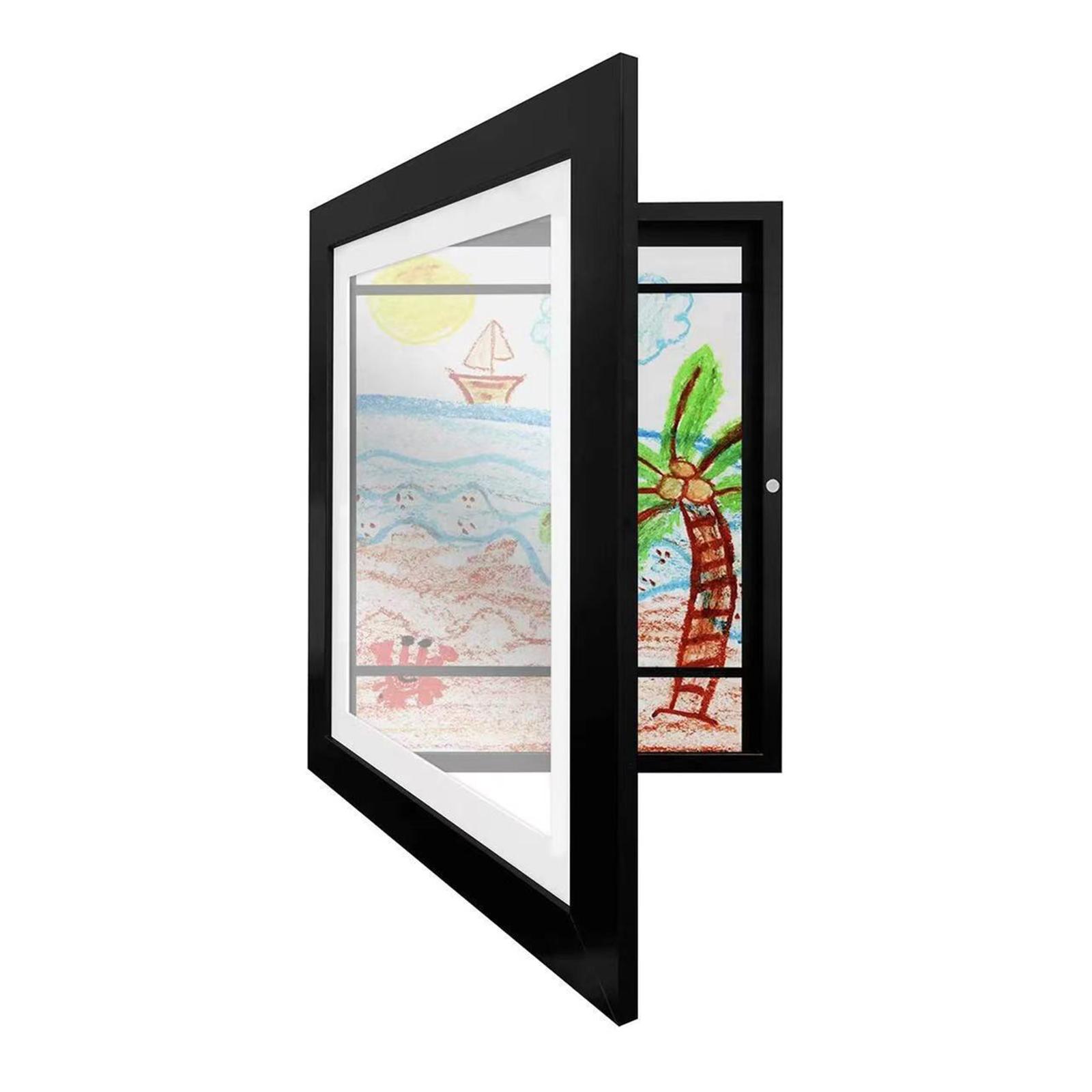 Kids Artwork Frames Horizontal and Vertical Formats for Pictures Drawings Black