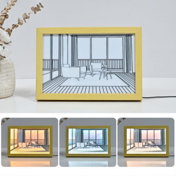 LED Lighting Painting Decoration Night Light for Dining Room Valentine's Day Autumn 22.5x17.5cm