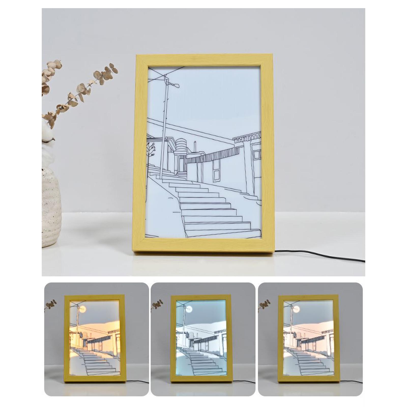 LED Lighting Painting Decoration Night Light for Dining Room Valentine's Day Ladder 22.5x17.5cm