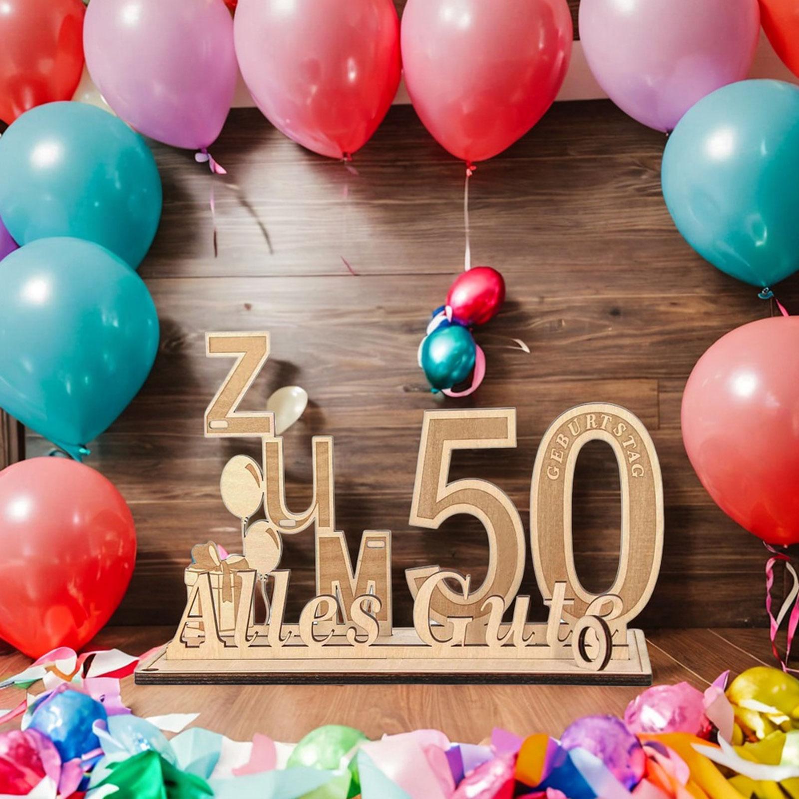 50TH Birthday Money Gift Holder Guestbook Plaque Guest Book Desktop Ornament