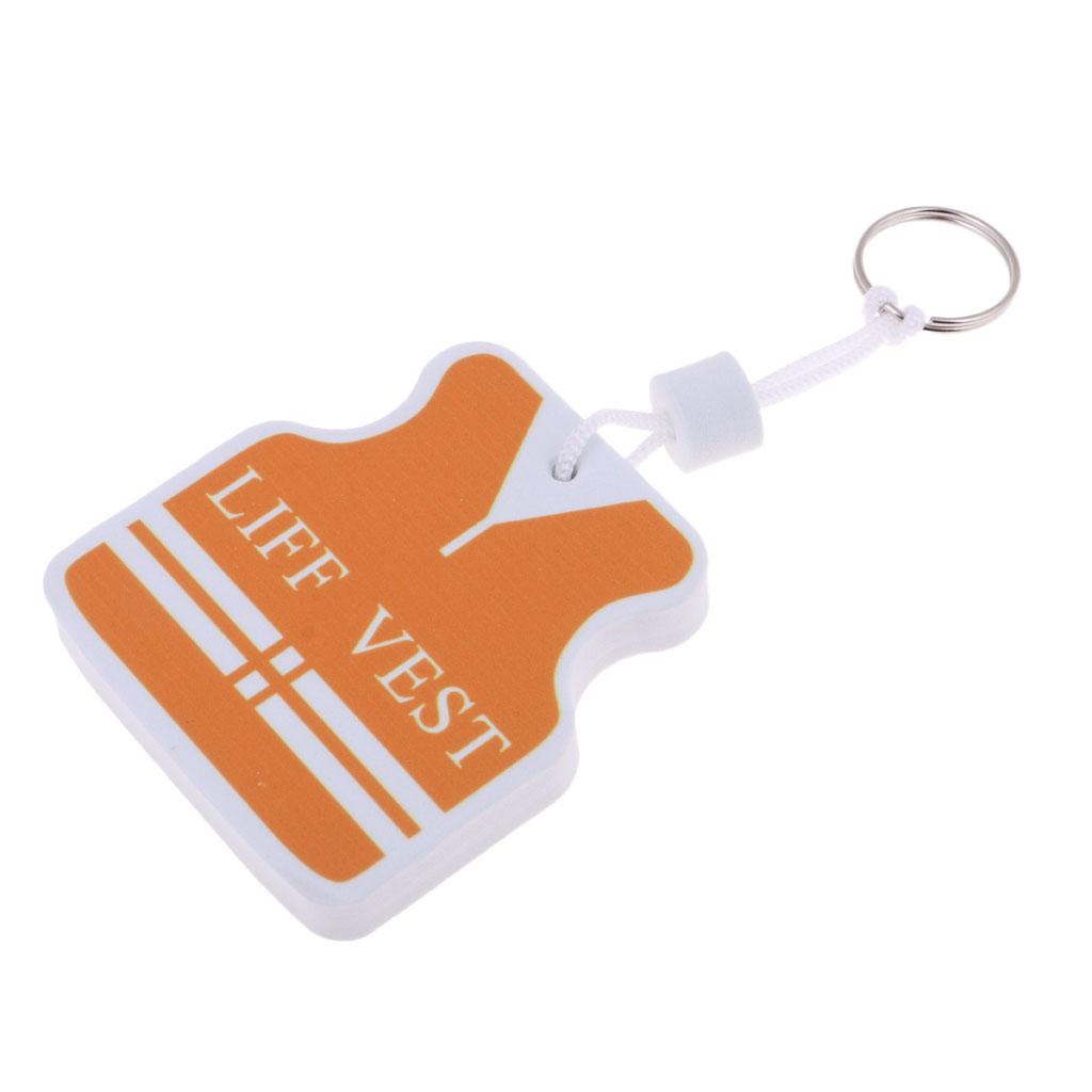 Yacht Sailing Boating Floating Key Ring Keyring Key Chain Vest White Orange