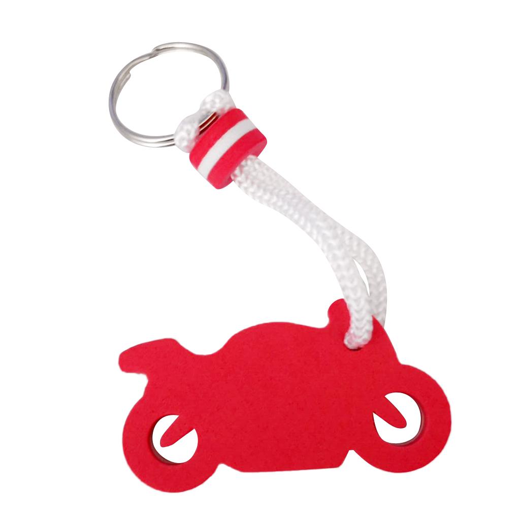 Portable Floating Motorcycle Keyring Buoyant Key Ring for Water Sport Red